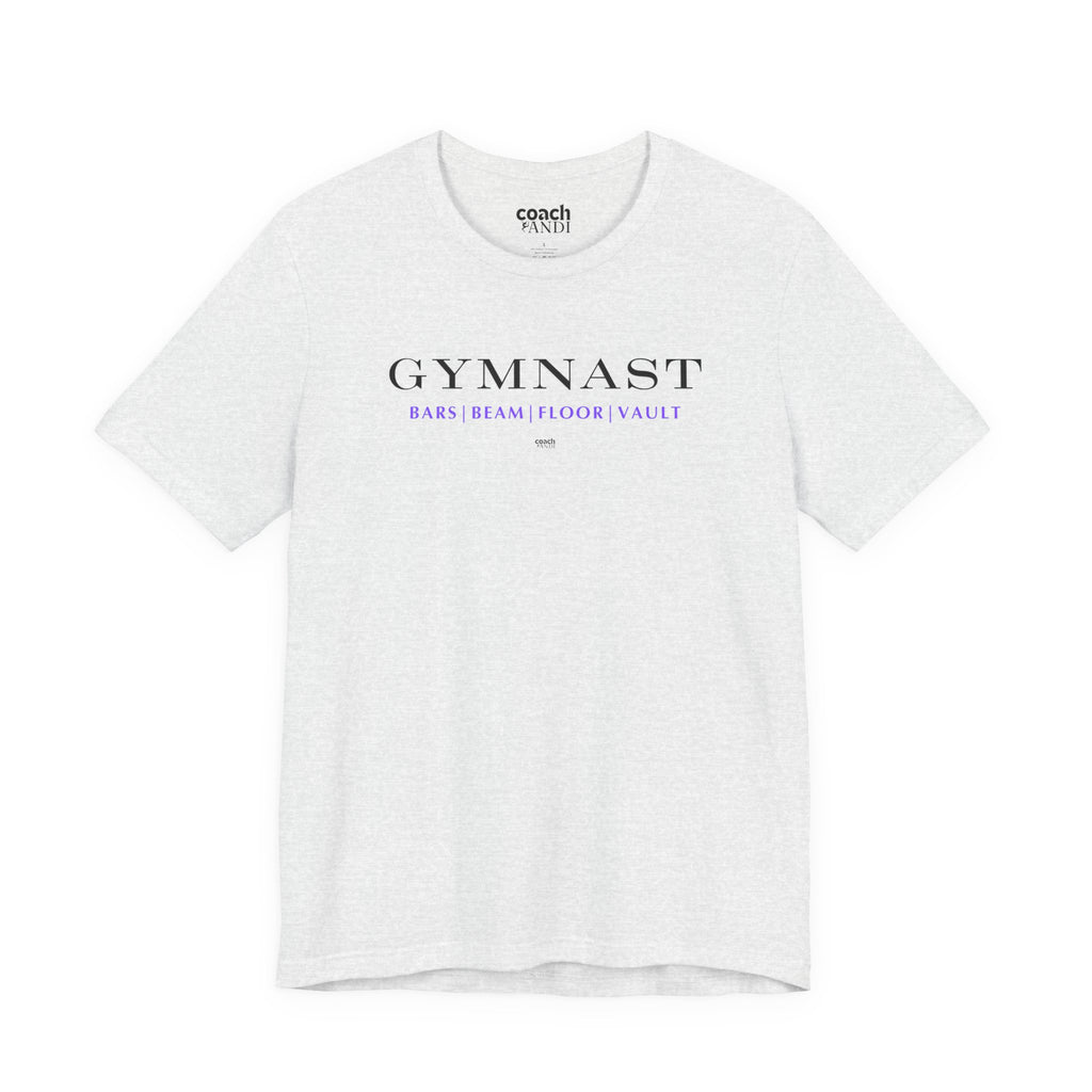 GYMNAST (Bars Beam Floor Vault) Tshirt - Purple (Adult)