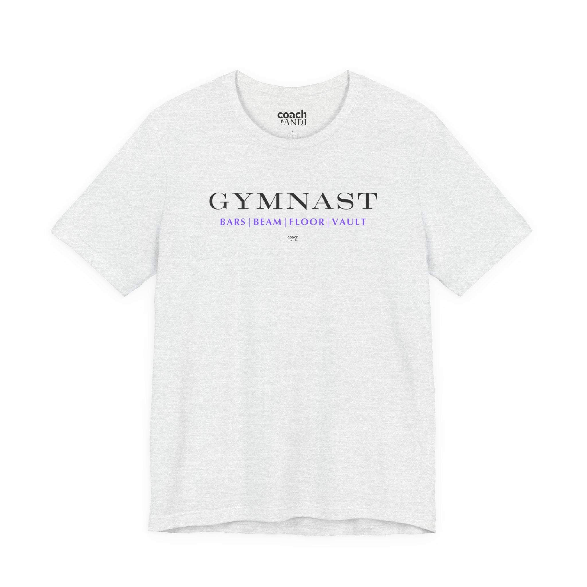 GYMNAST (Bars Beam Floor Vault) Tshirt - Purple (Adult)