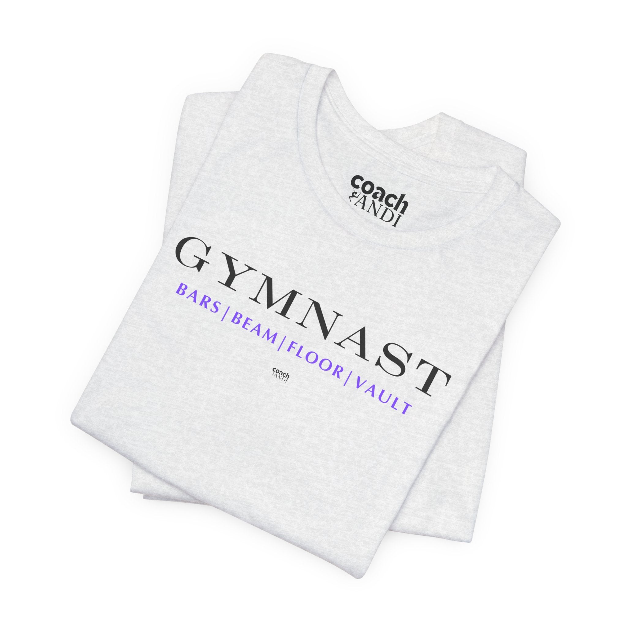 GYMNAST (Bars Beam Floor Vault) Tshirt - Purple (Adult)