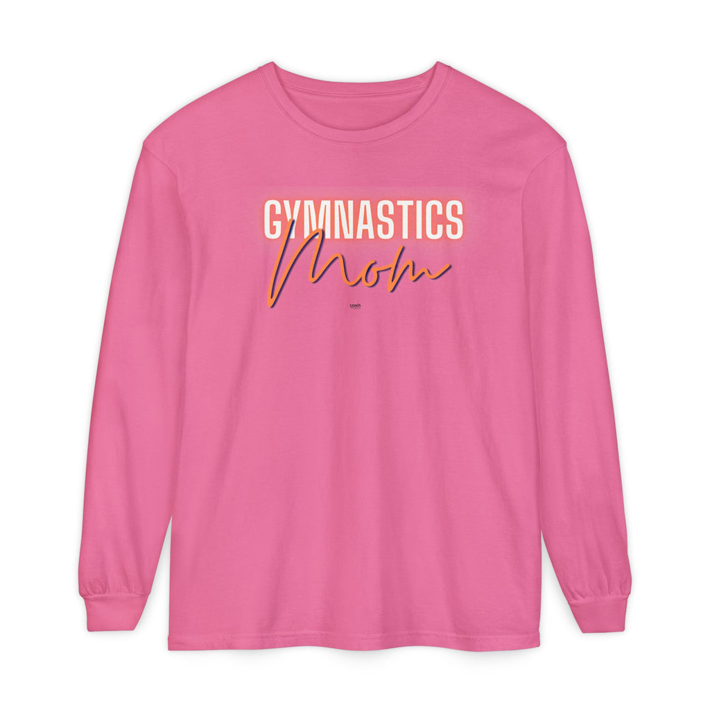 Glow Gym Mom Long Sleeve Shirt - Orange/Blue (Adult)