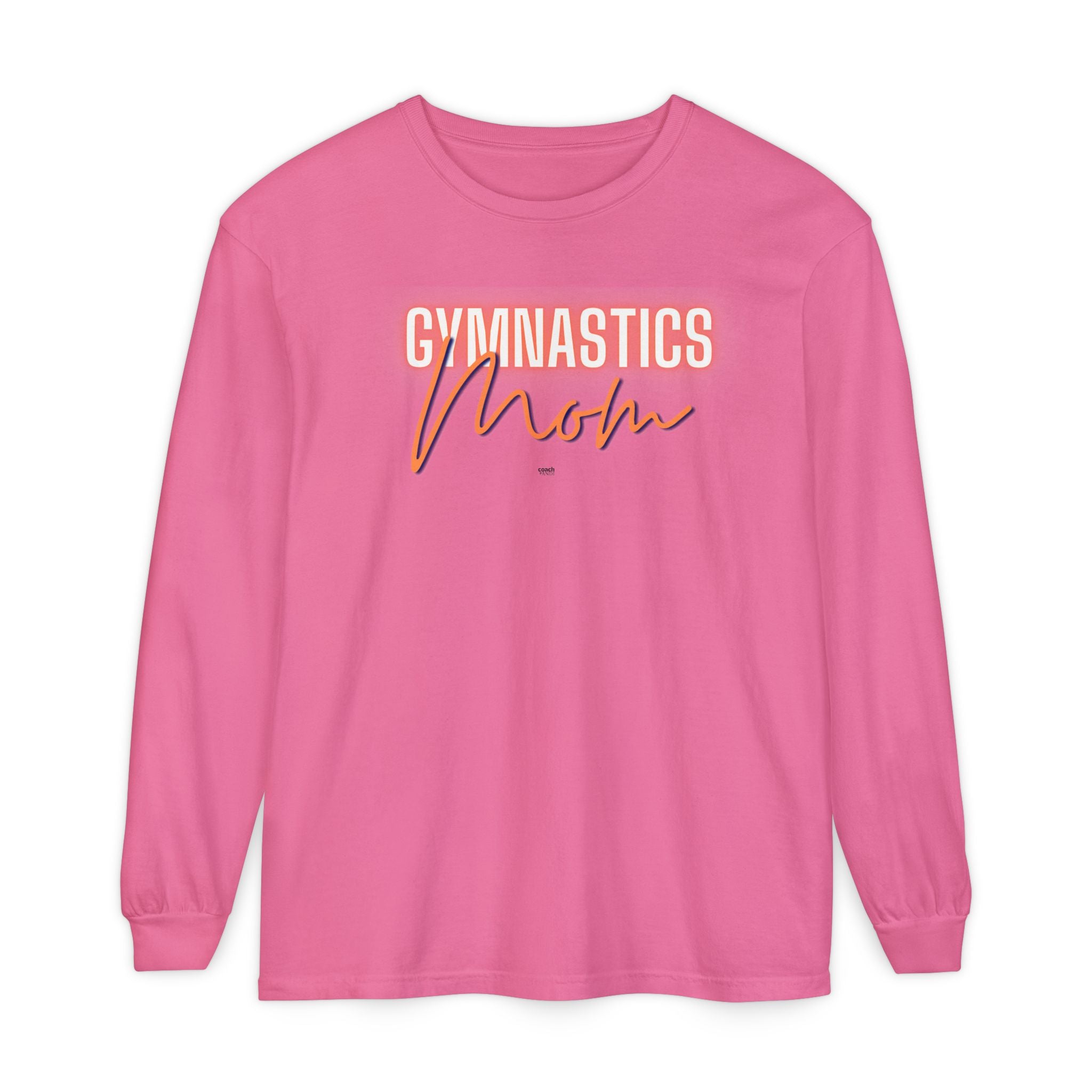 Glow Gym Mom Long Sleeve Shirt - Orange/Blue (Adult)