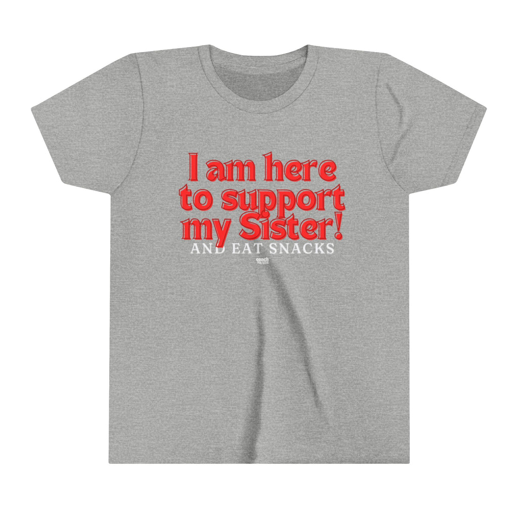 Sister Snack Support-Red (Youth Short Sleeve Tee)
