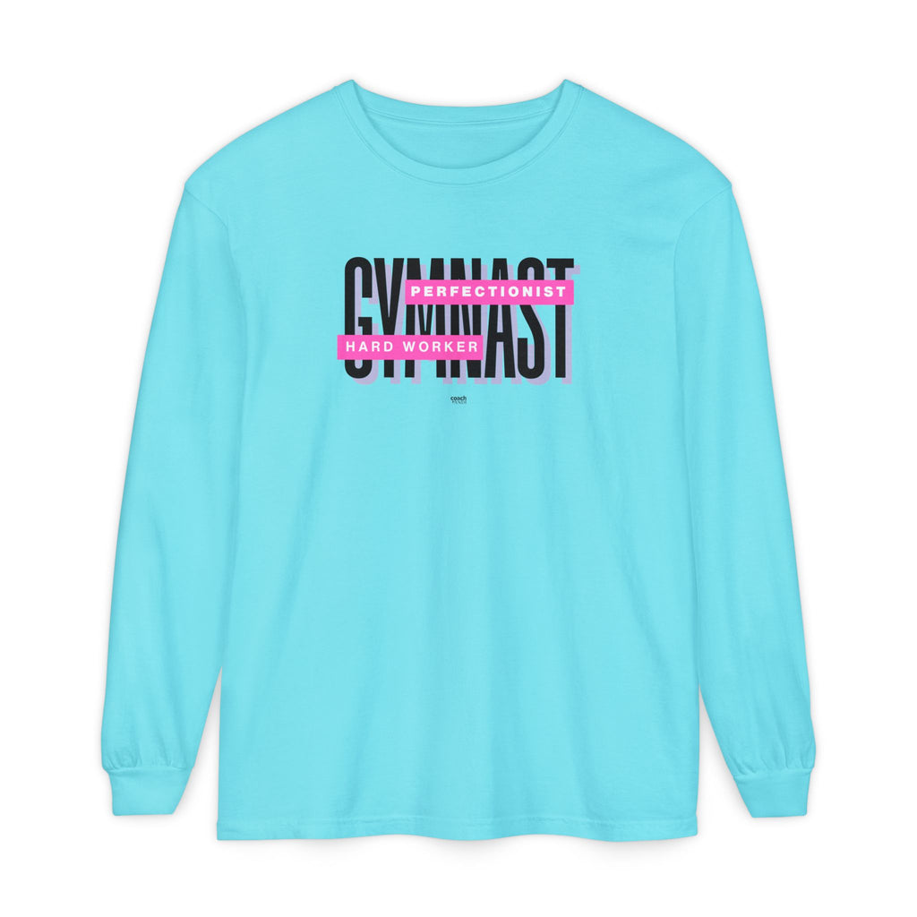 Gymnast Hard Worker Long Sleeve Shirt - Pink (Adult)
