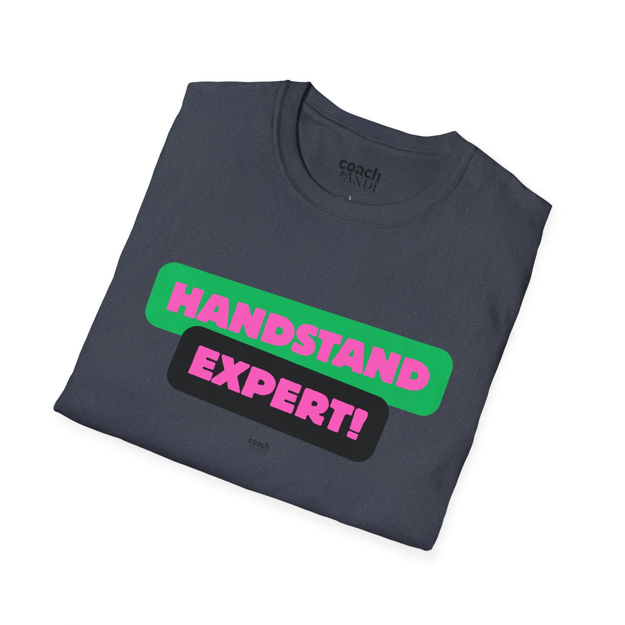 Handstand Expert Tshirt - Green/Pink (Adult)
