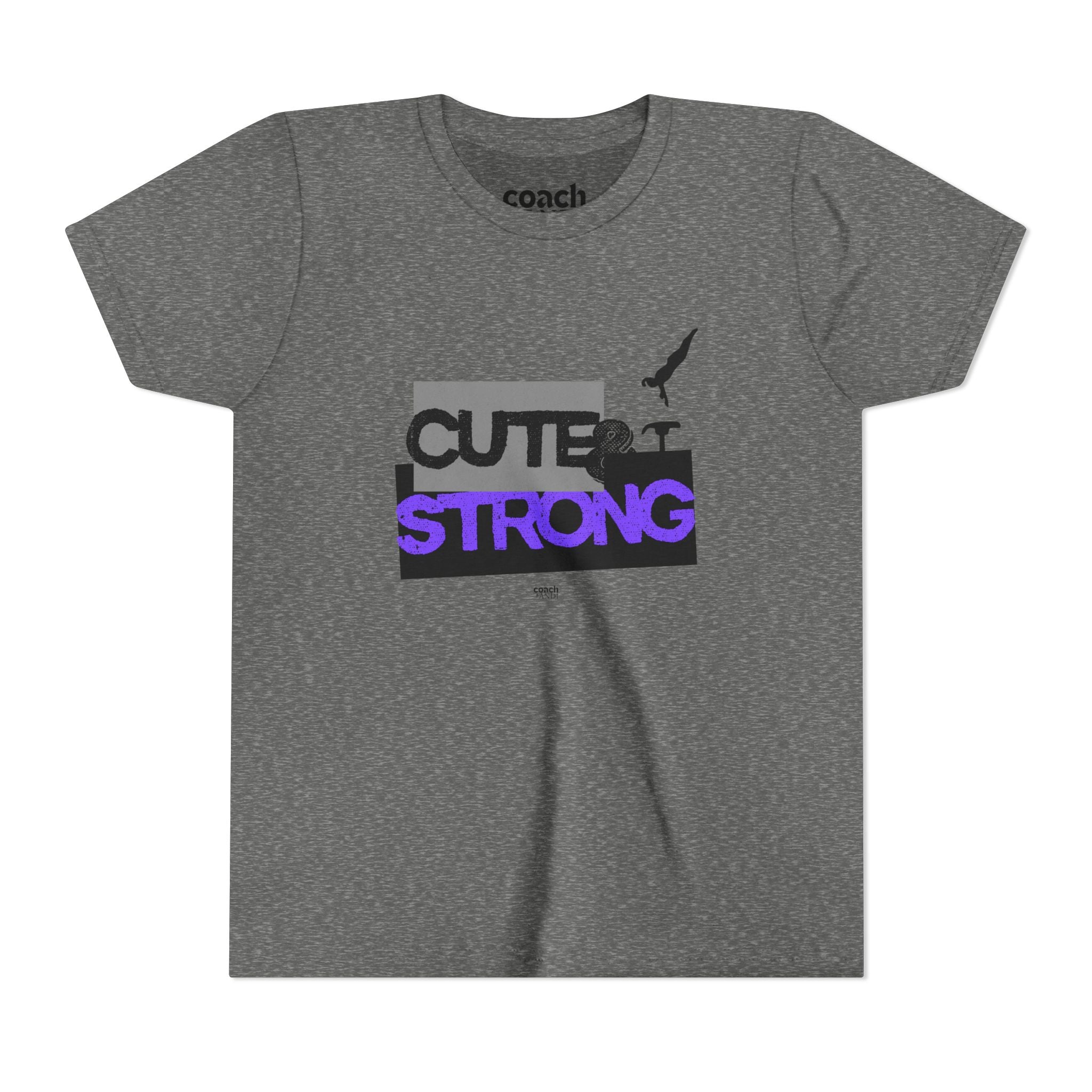 Cute & Strong Youth Short Sleeve Tee - Purple/Black