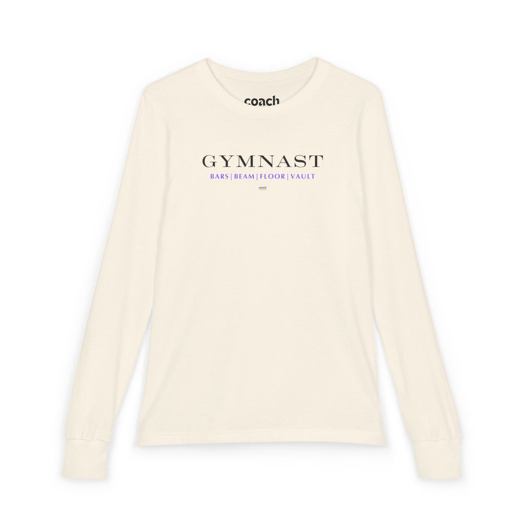GYMNAST (Bars Beam Floor Vault) Long Sleeve Shirt - Purple (Youth)