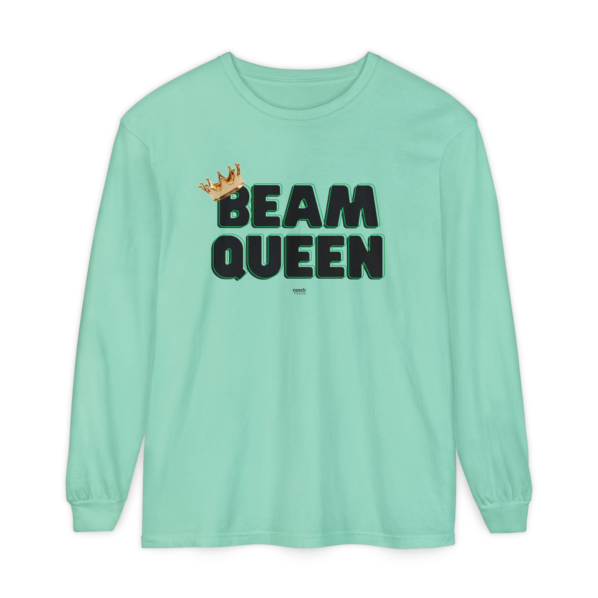 Beam Queen - Black/Green (Adult Long Sleeve Shirt)
