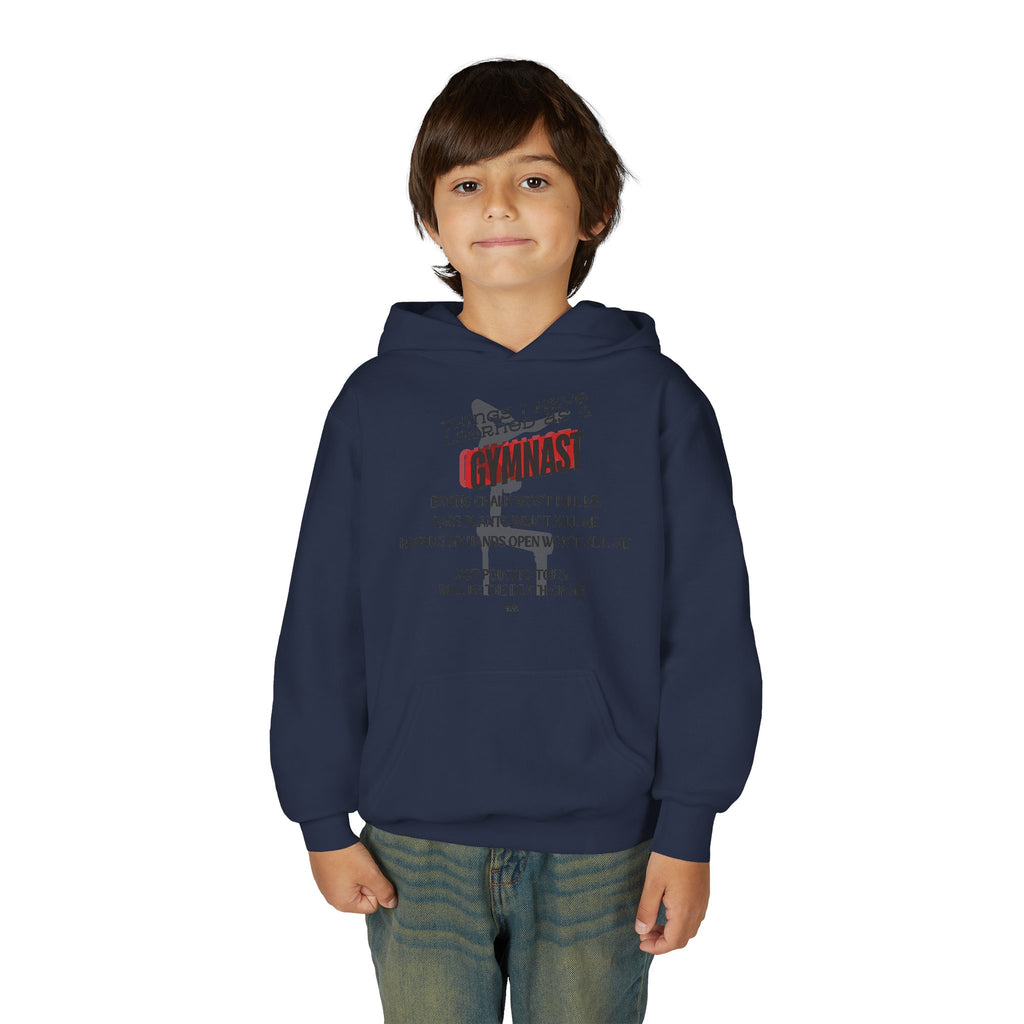 Things I learned as a Gymnast Hoodie - Red (Youth)
