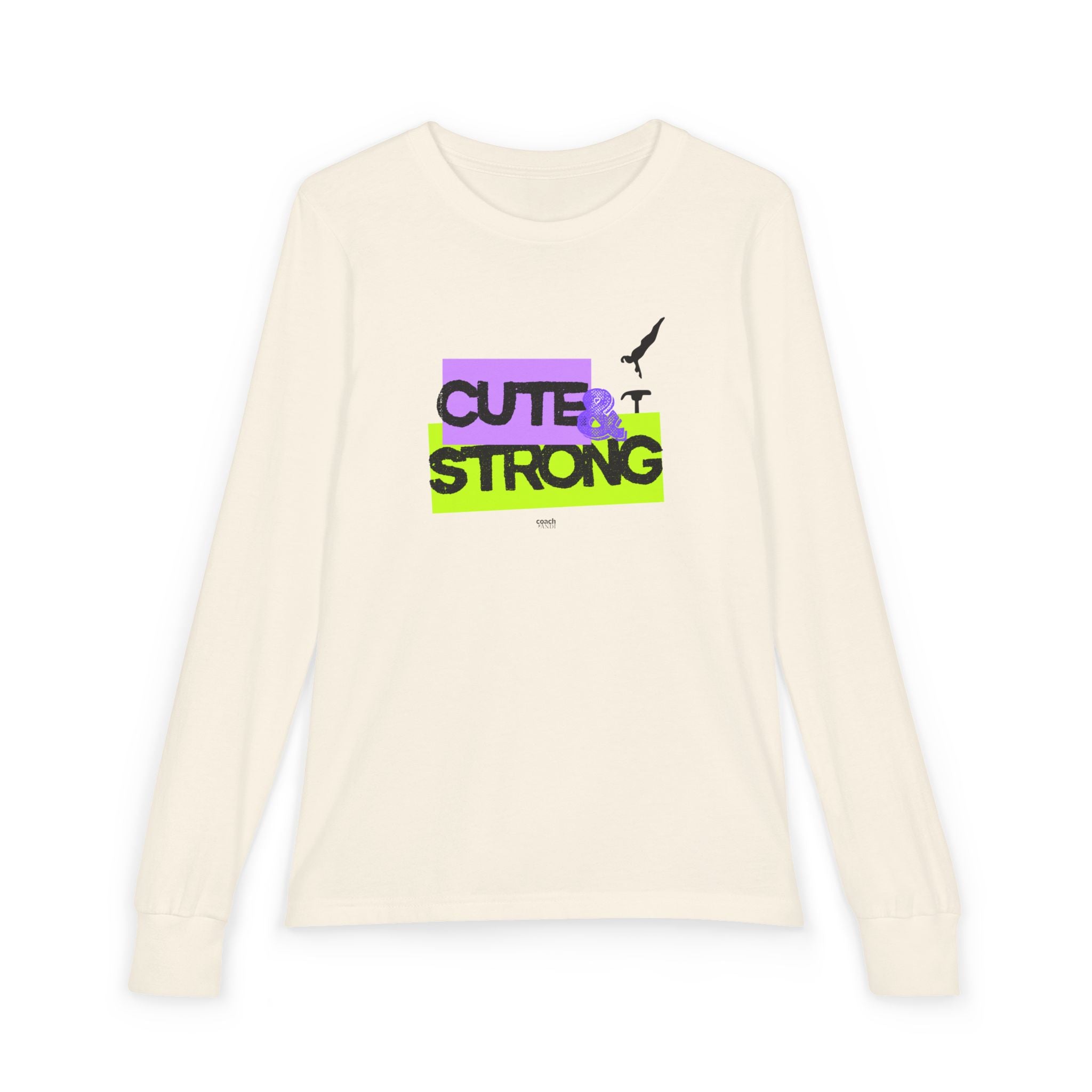 Cute & Strong Long Sleeve Shirt - Lavender/Lime (Youth)