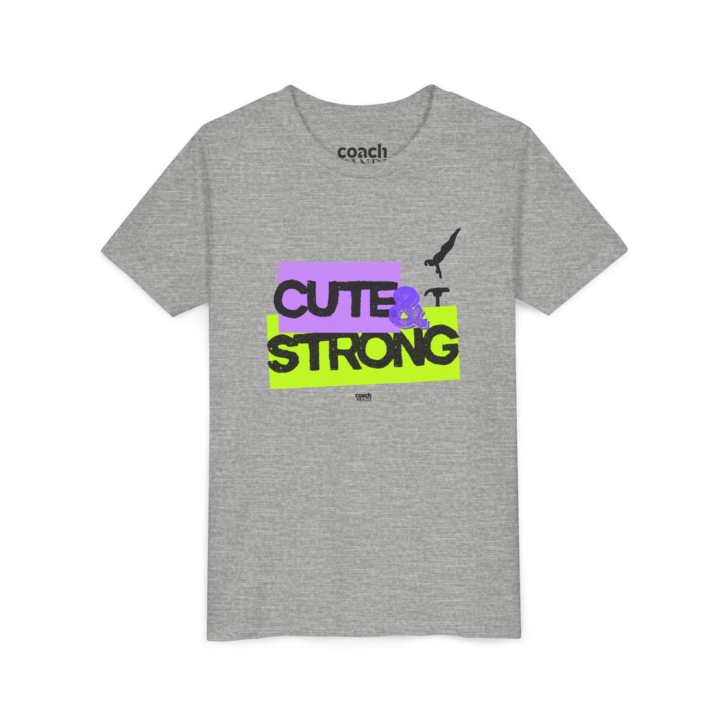 Cute & Strong Youth Short Sleeve Tee - Lavender/Lime