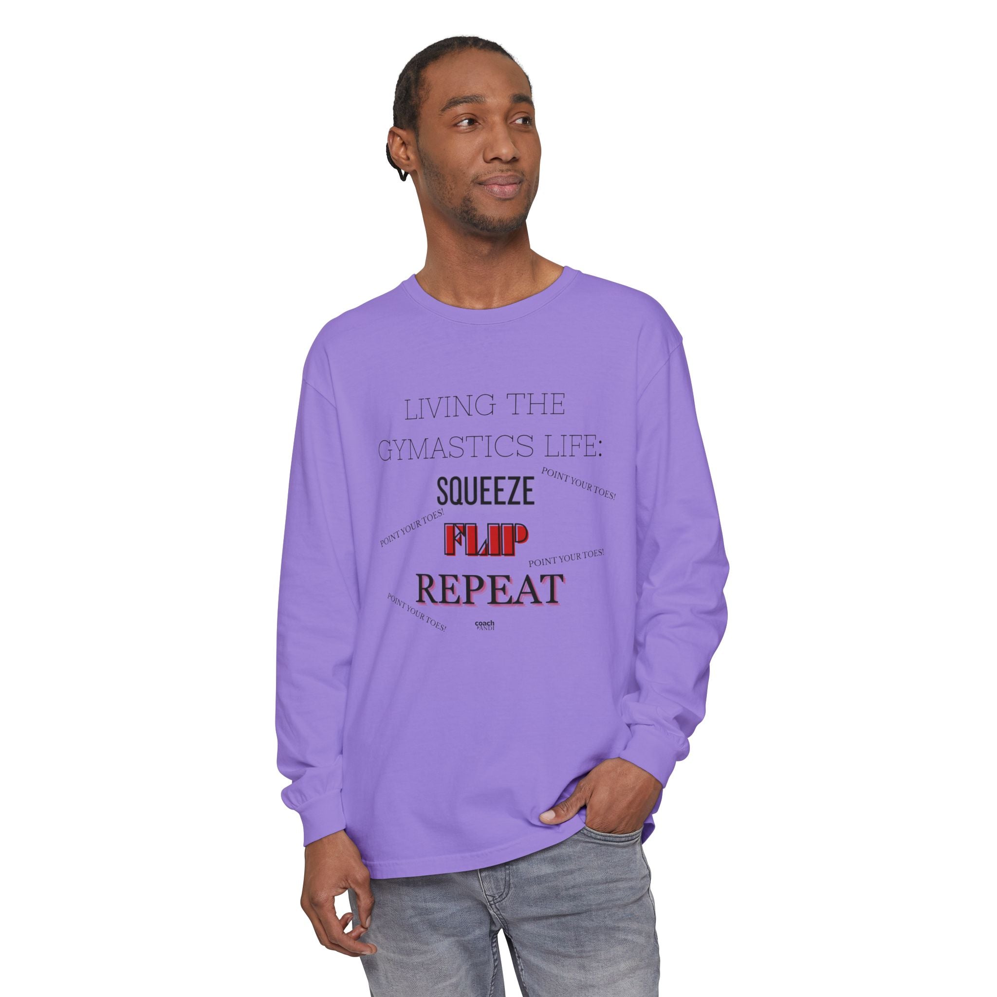 Squeeze Flip Repeat - Red (Adult Longsleeve Shirt)