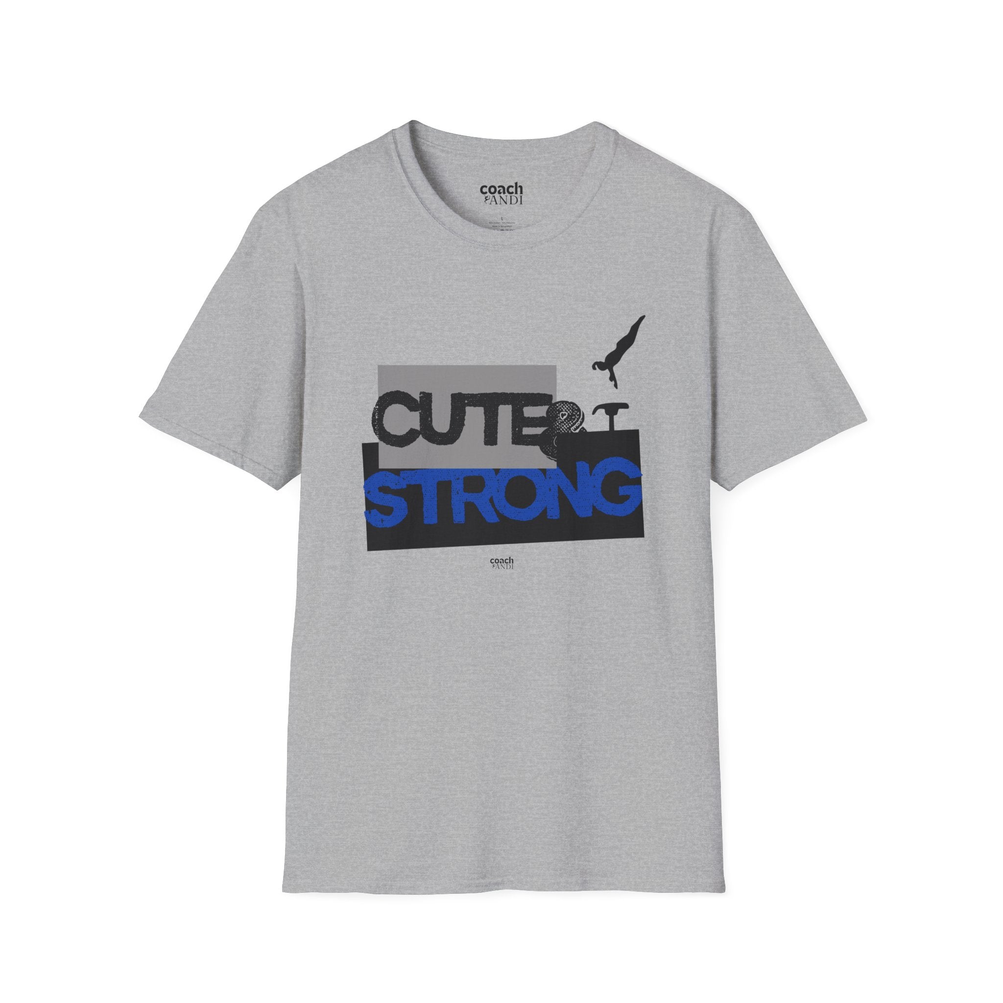Cute & Strong Tshirt - Blue/Black (Adult)