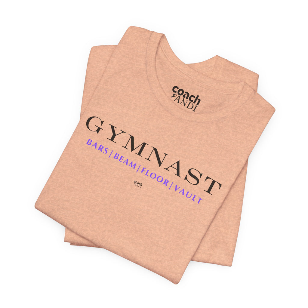 GYMNAST (Bars Beam Floor Vault) Tshirt - Purple (Adult)