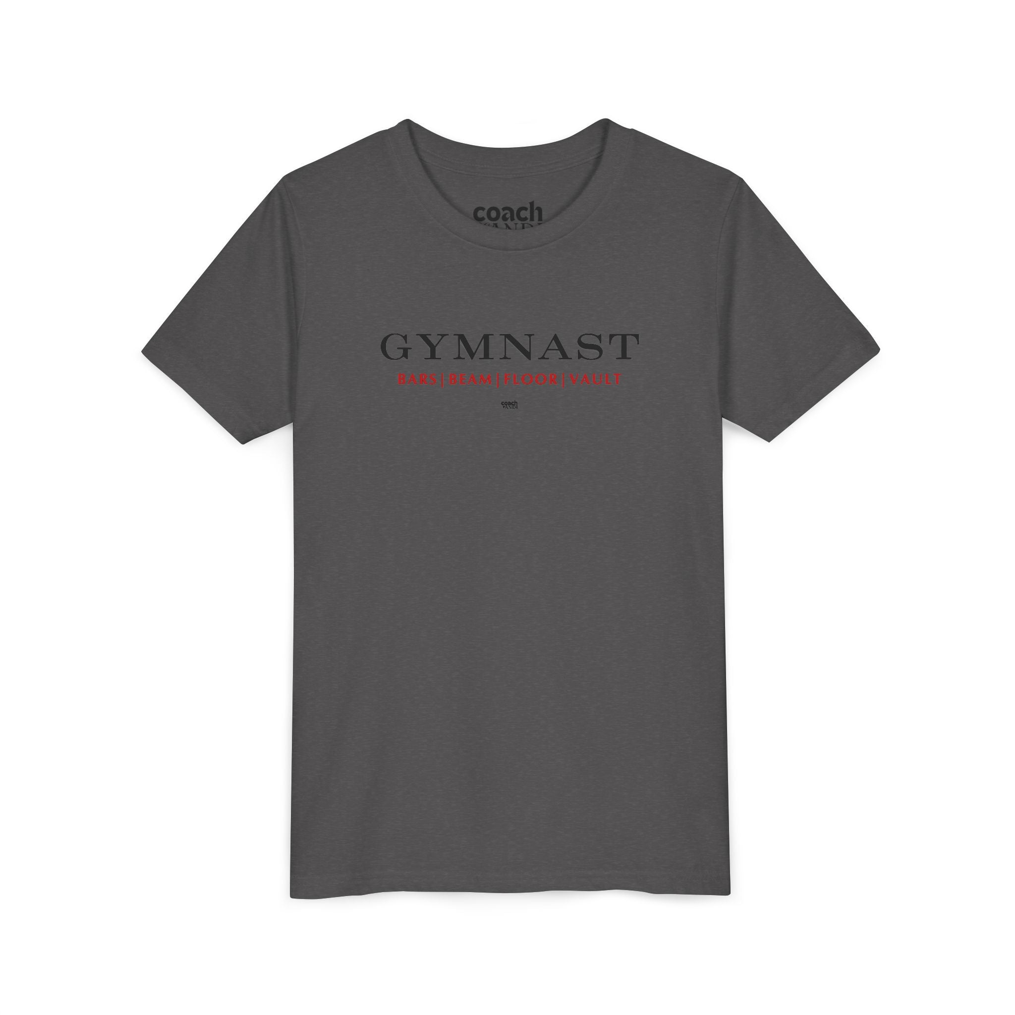 GYMNAST (Bars Beam Floor Vault) Short Sleeve Tee - Red (Youth)