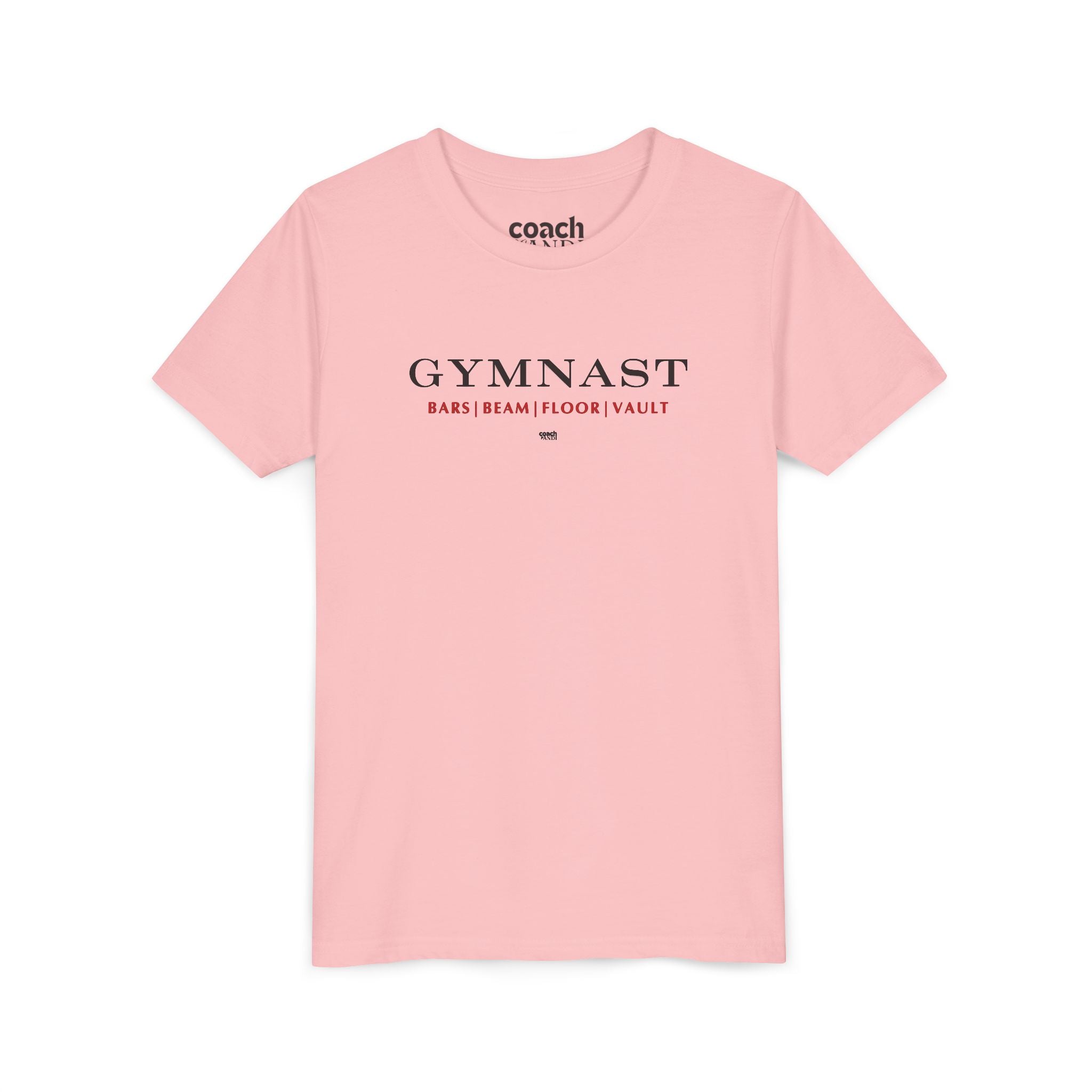 GYMNAST (Bars Beam Floor Vault) Short Sleeve Tee - Red (Youth)