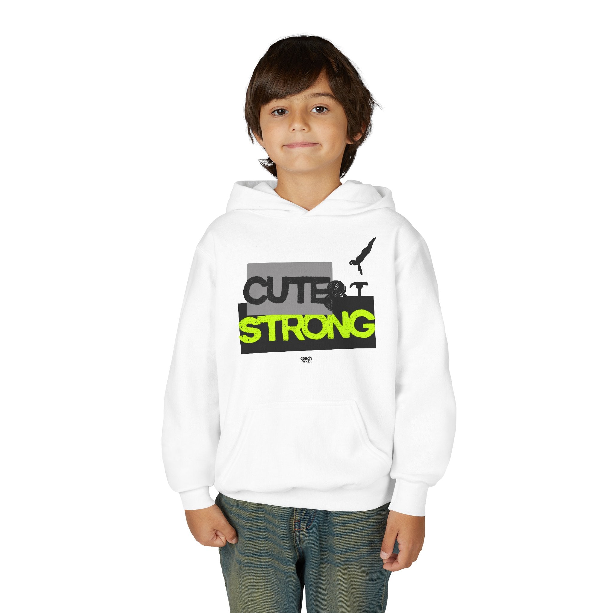 Cute & Strong Hoodie - Lime/Black (Youth)
