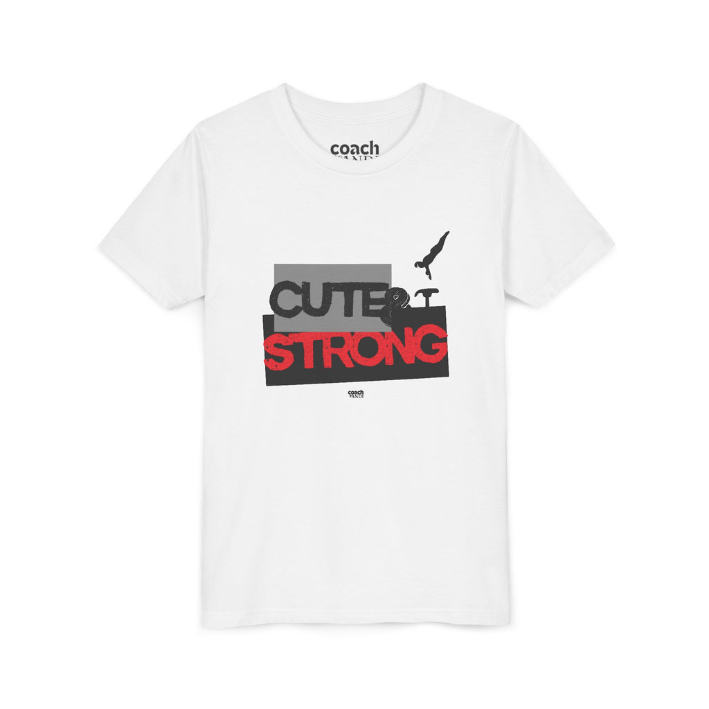 Cute & Strong Youth Short Sleeve Tee - Red/Black