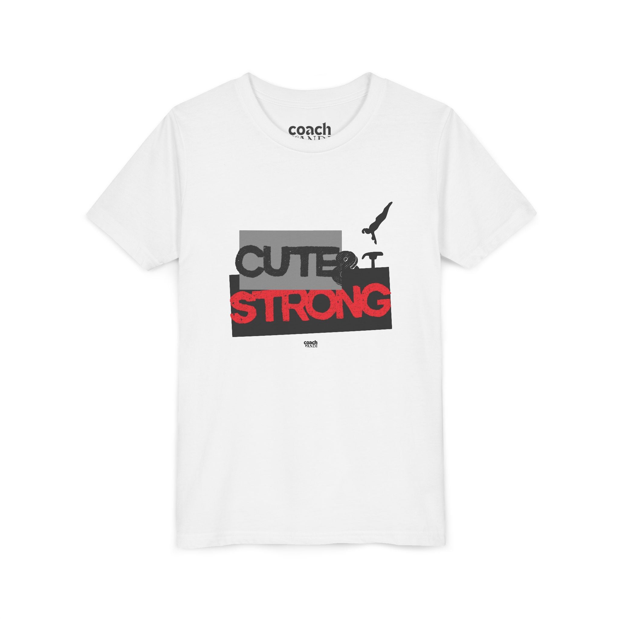 Cute & Strong Youth Short Sleeve Tee - Red/Black