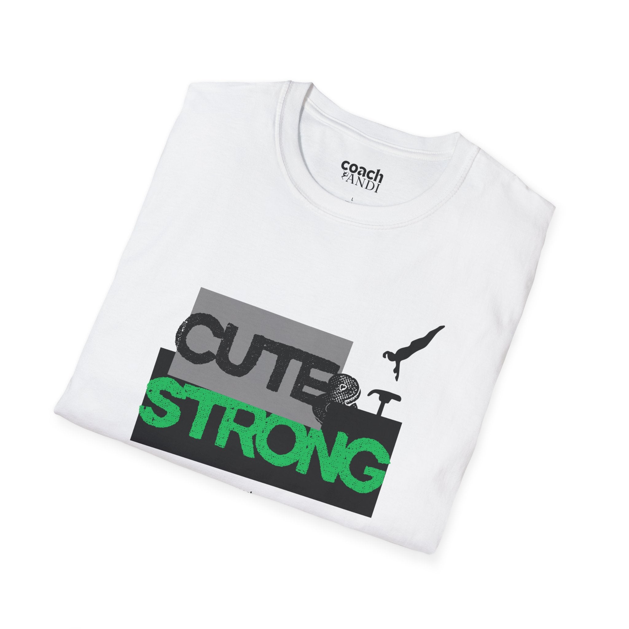 Cute & Strong Tshirt - Green/Black (Adult)