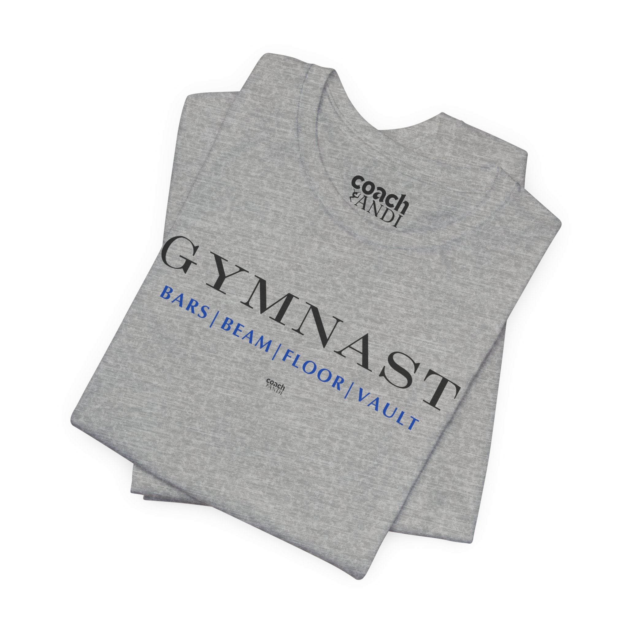 GYMNAST (Bars Beam Floor Vault) Tshirt - Blue (Adult)