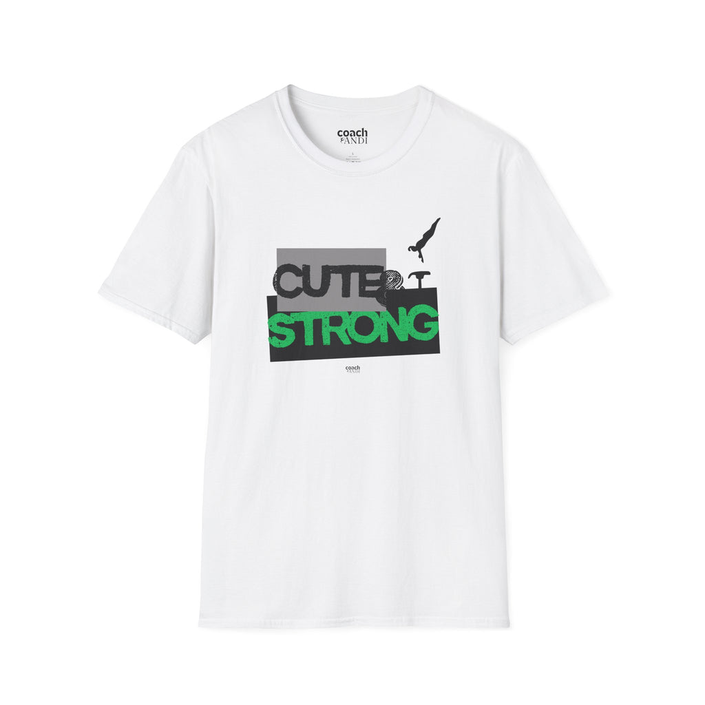 Cute & Strong Tshirt - Green/Black (Adult)