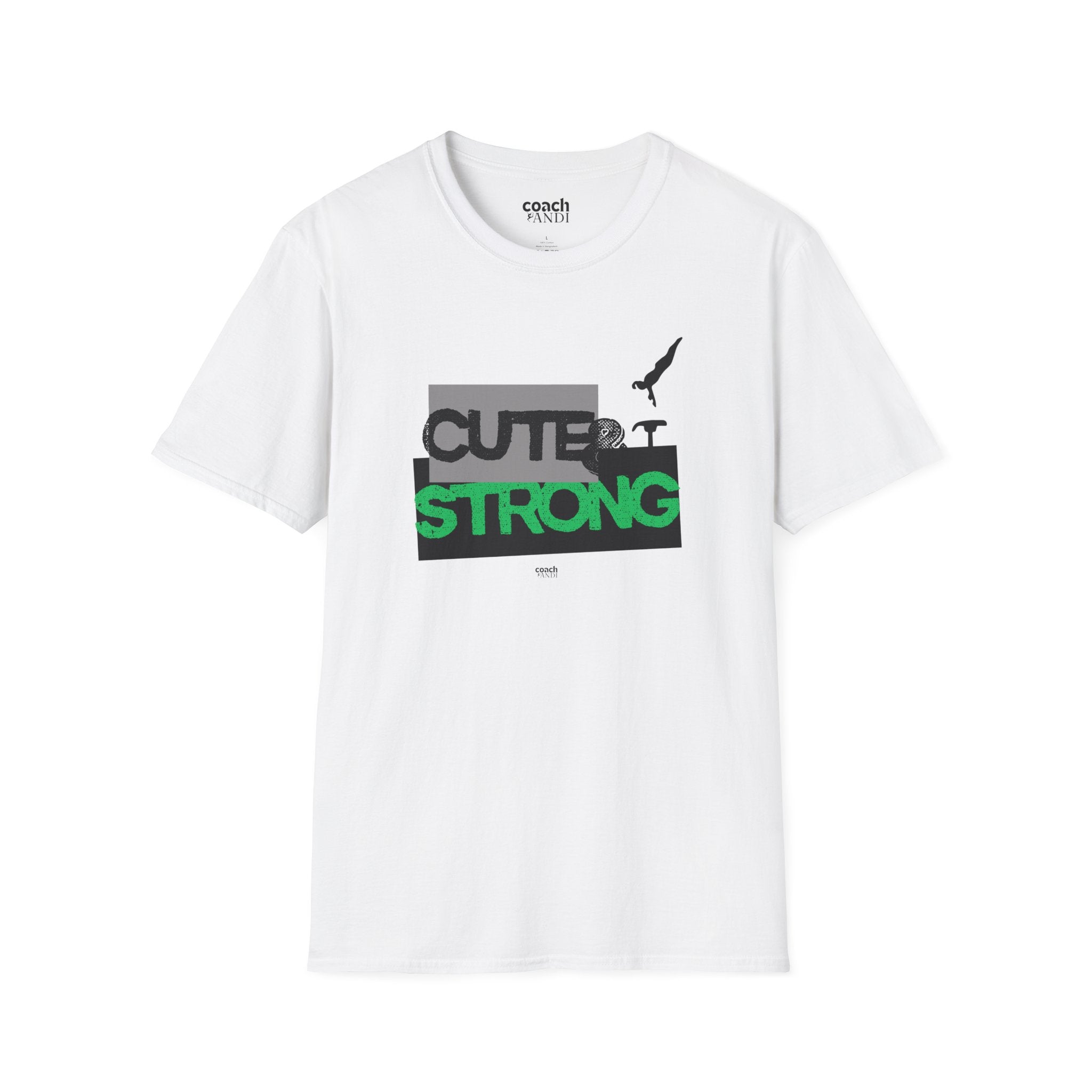Cute & Strong Tshirt - Green/Black (Adult)