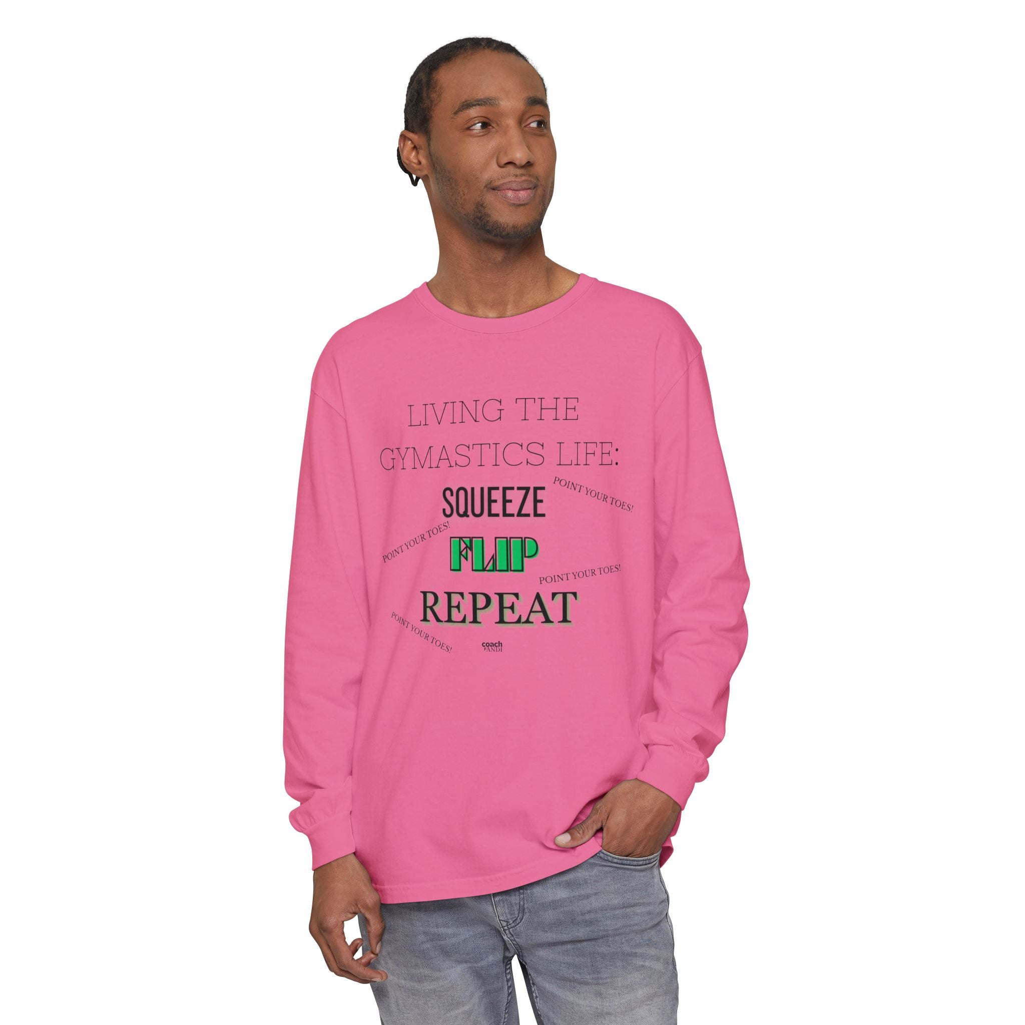 Squeeze Flip Repeat -Green (Adult Longsleeve Shirt)