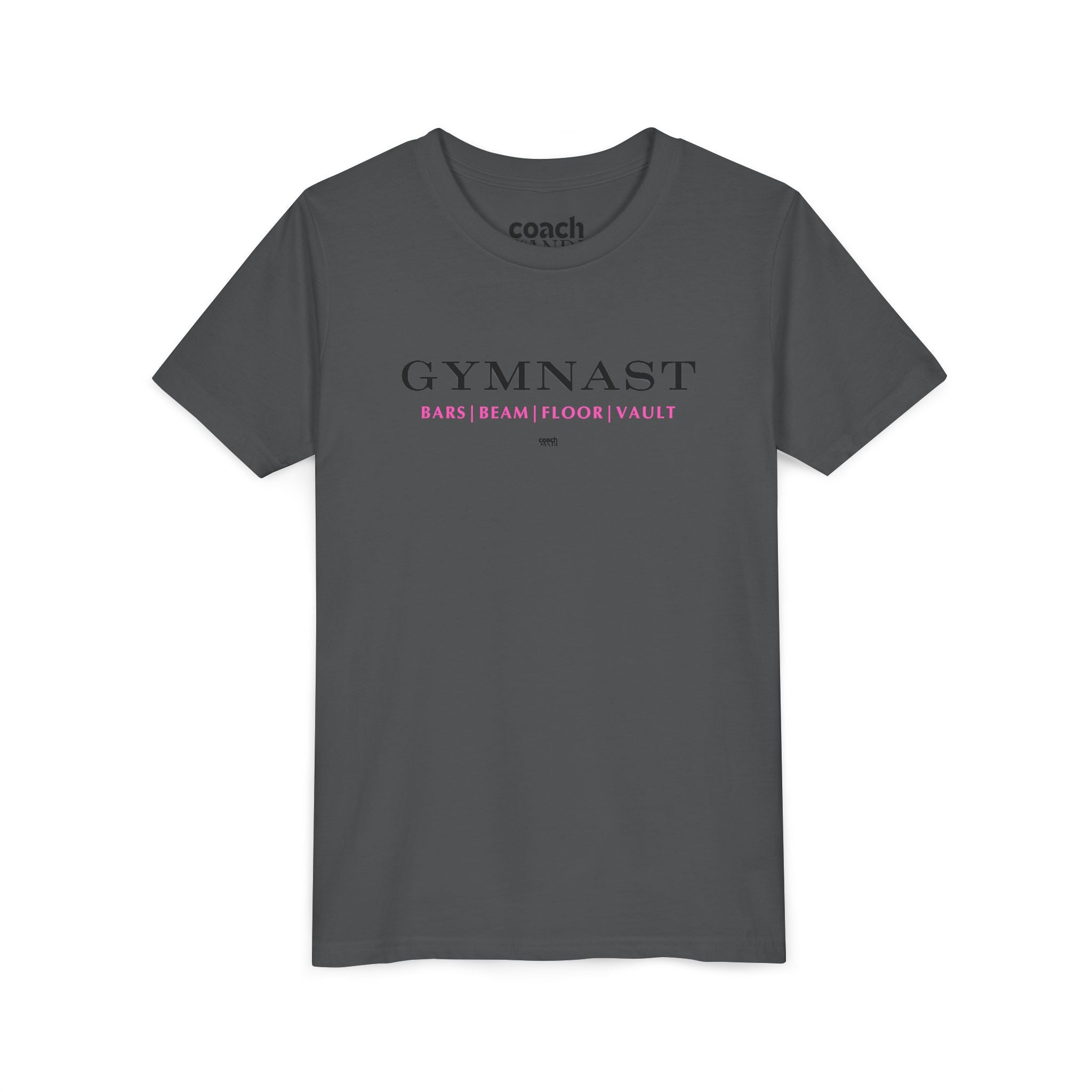 GYMNAST (Bars Beam Floor Vault) Short Sleeve Tee - Pink (Youth)