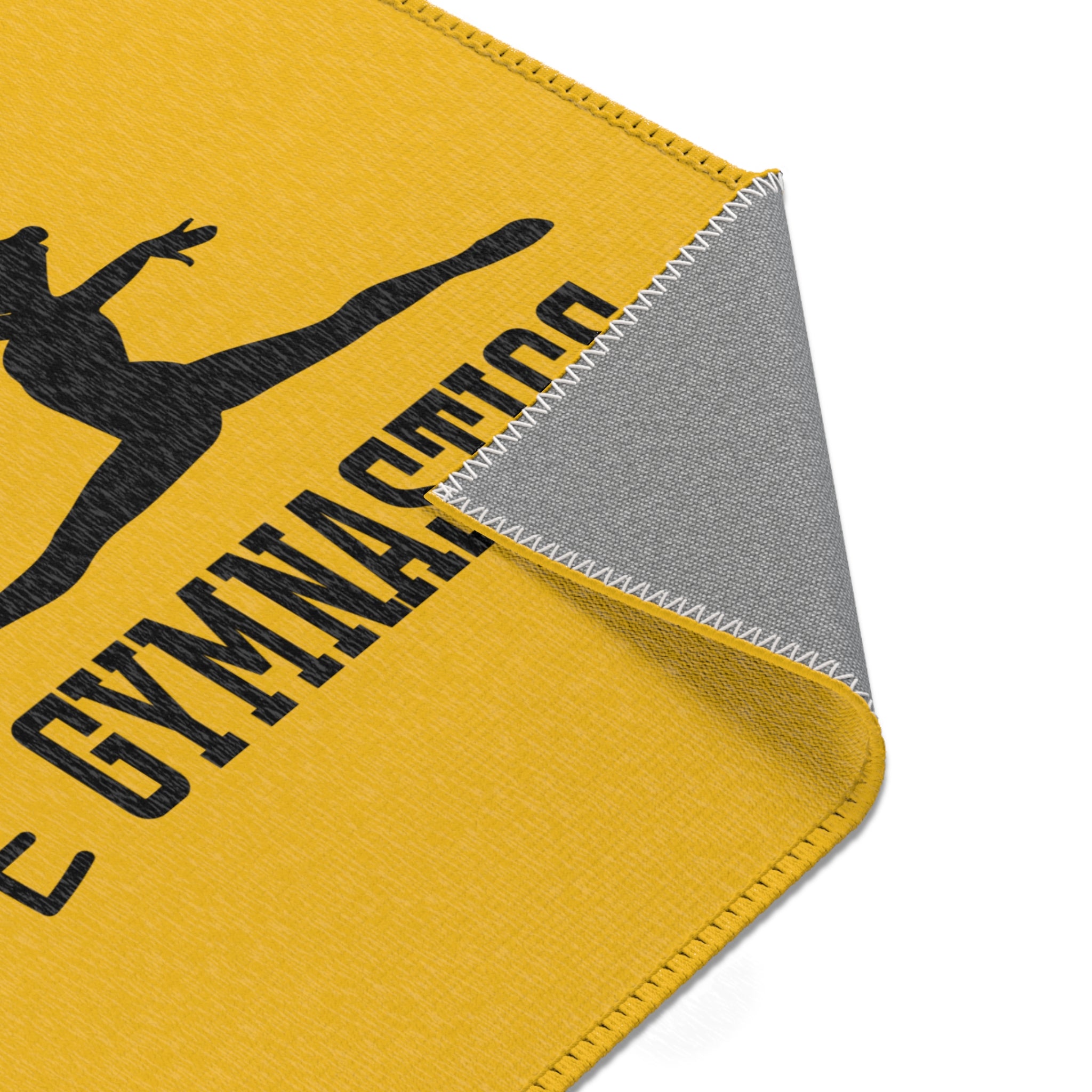 Peace, Love, Gymnastics-Goldenrod (Area Rugs)