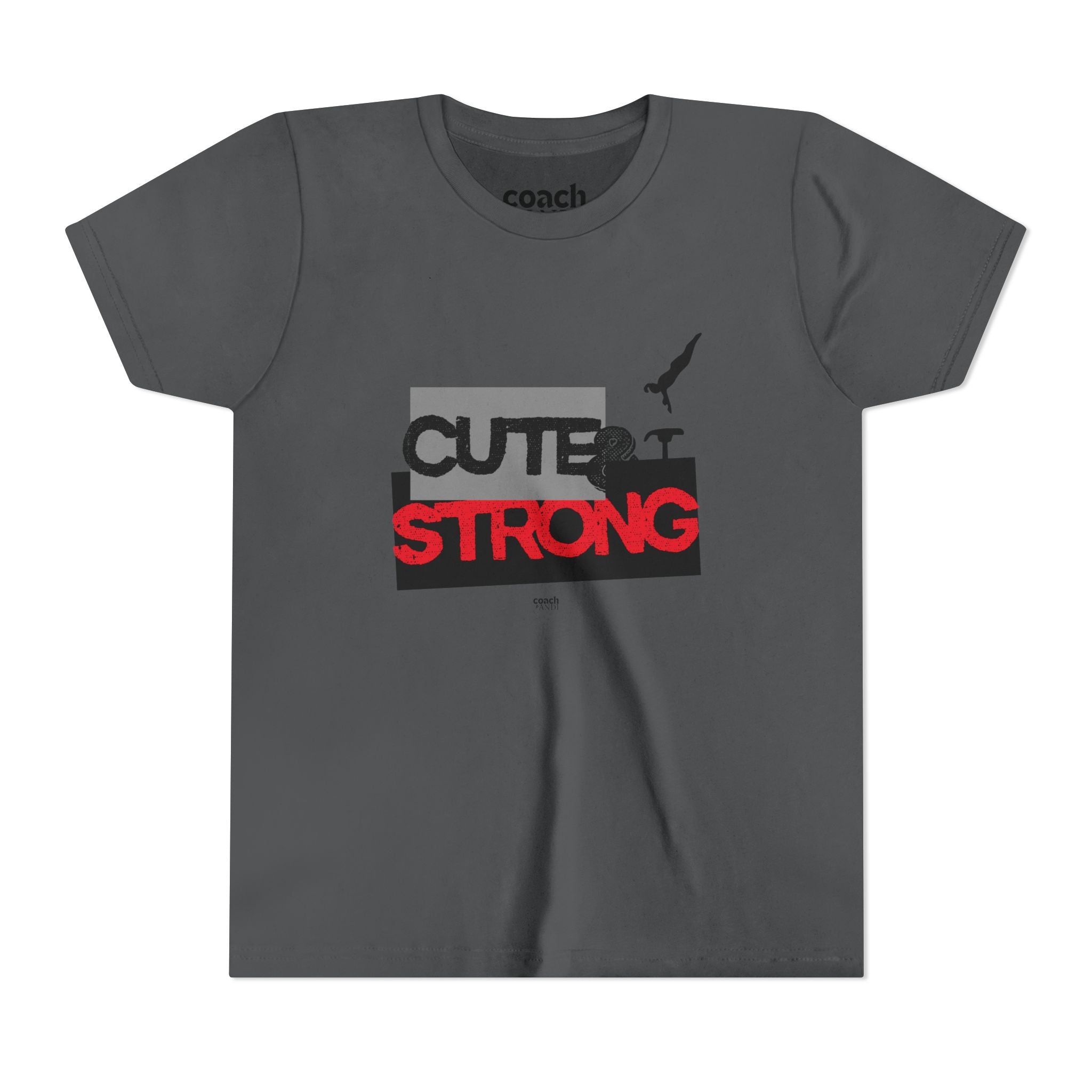 Cute & Strong Youth Short Sleeve Tee - Red/Black
