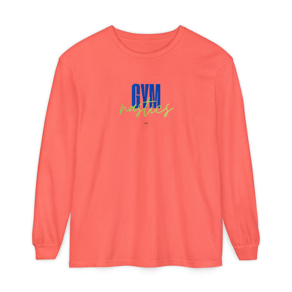 GYMnastics Long Sleeve Shirt - Blue/Lime (Adult)