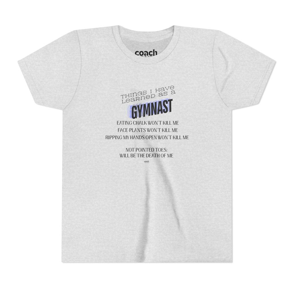 Things I Learned as a Gymnast Short Sleeve Tee - Blue (Youth)