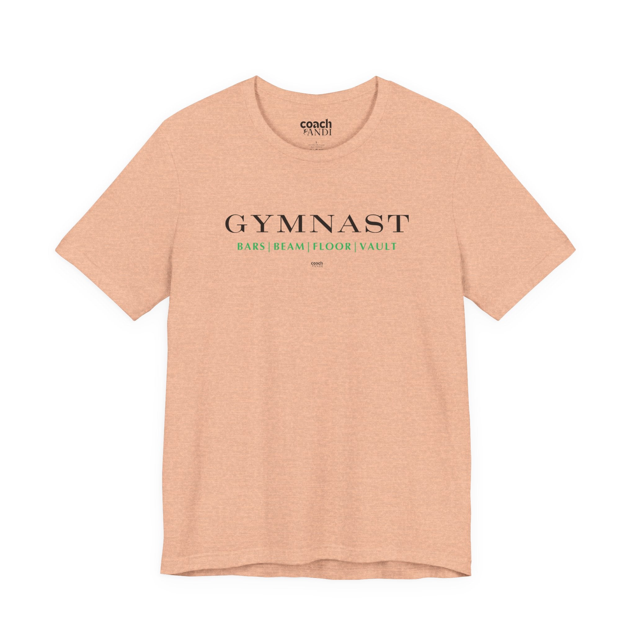GYMNAST (Bars Beam Floor Vault) Tshirt - Green (Adult)