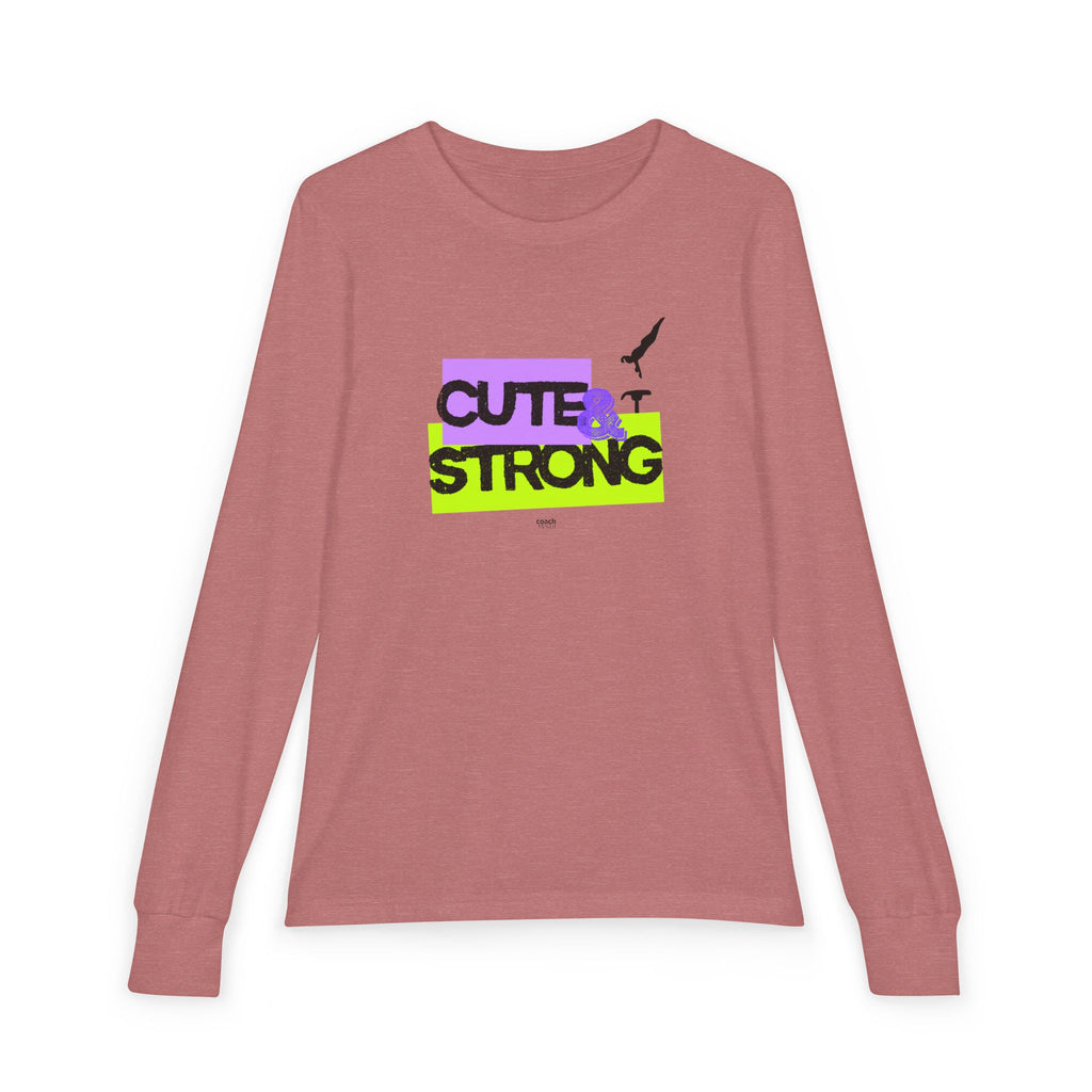 Cute & Strong Long Sleeve Shirt - Lavender/Lime (Youth)