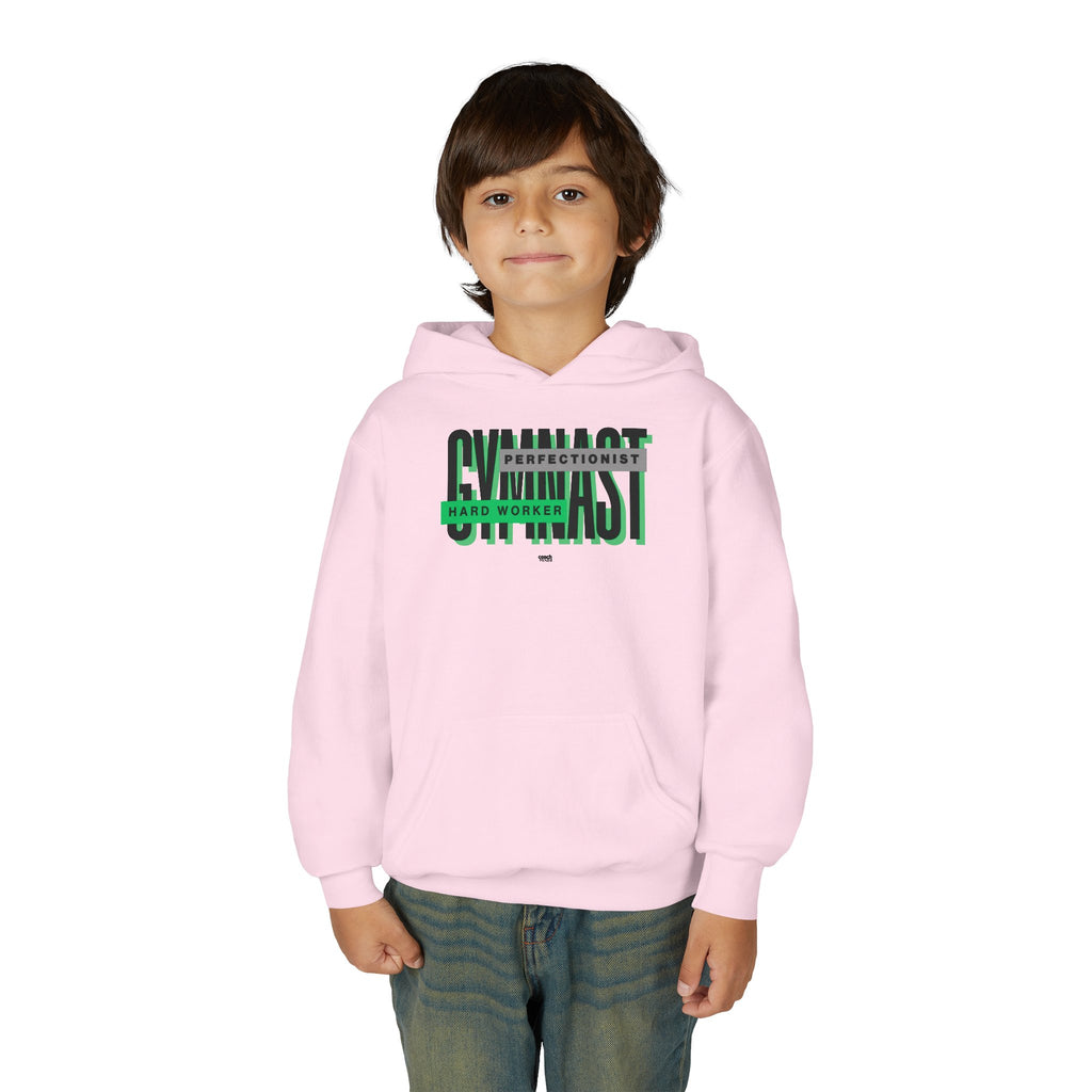 Gymnast Hard Worker Hoodie - Green (Youth)