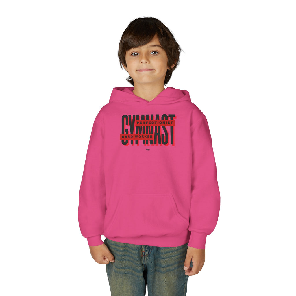 Gymnast Hard Worker Hoodie - Red (Youth)