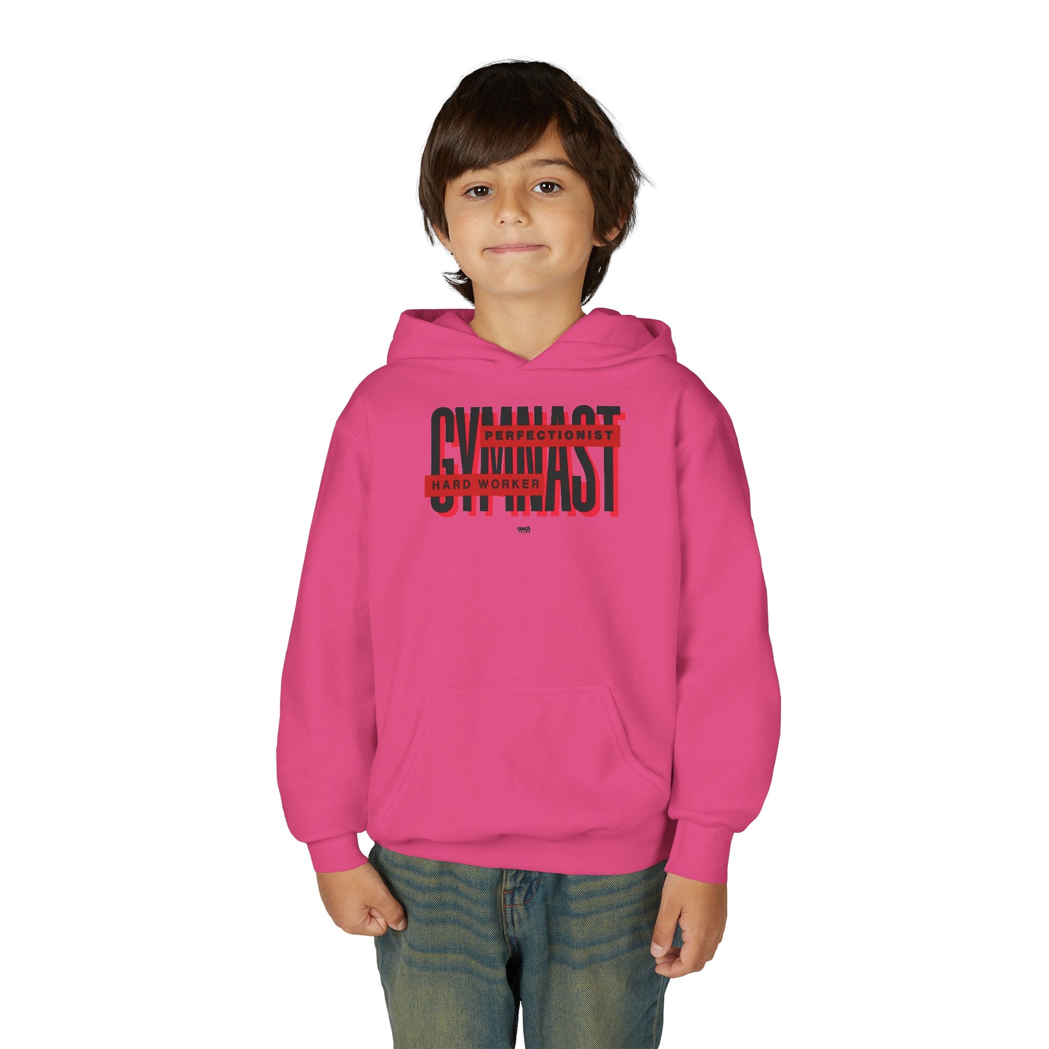 Gymnast Hard Worker Hoodie - Red (Youth)