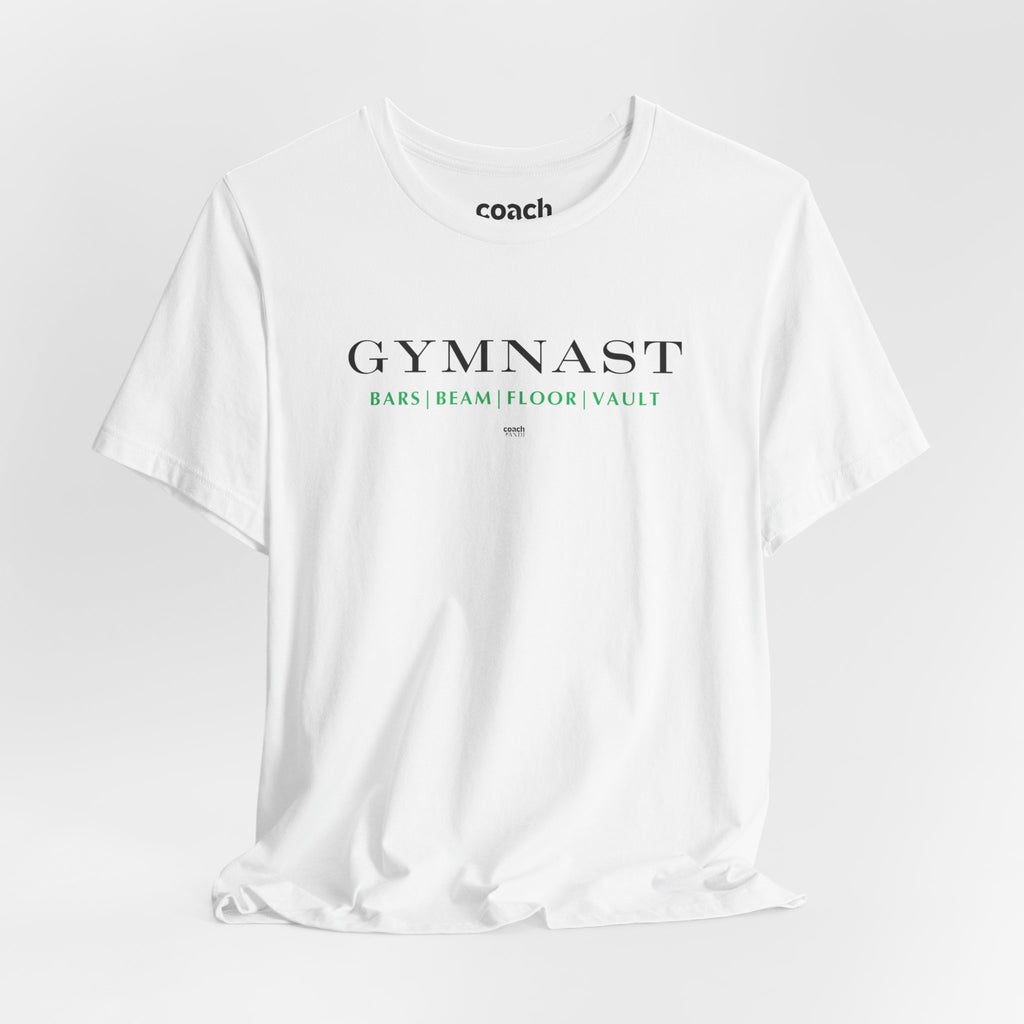 GYMNAST (Bars Beam Floor Vault) Tshirt - Green (Adult)