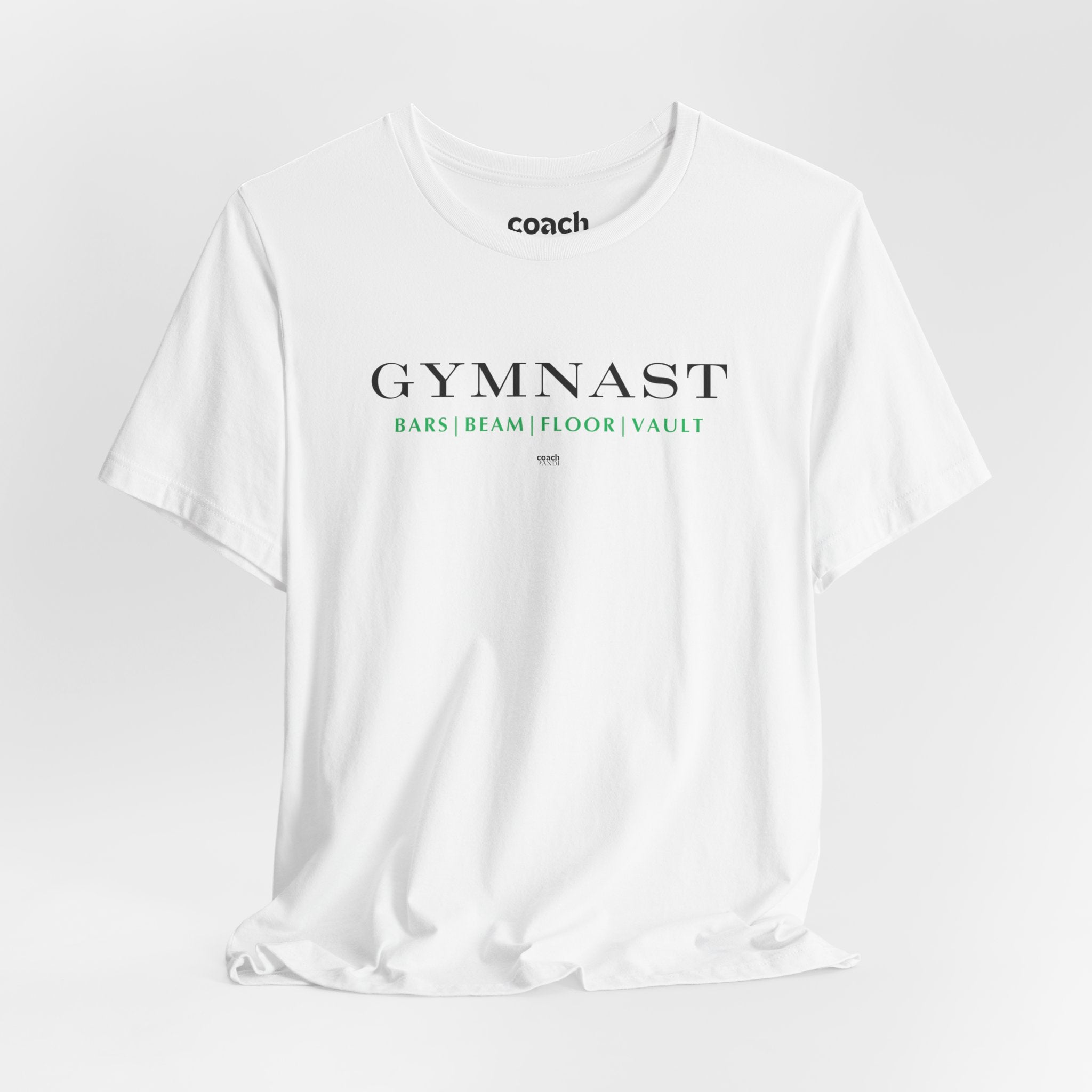GYMNAST (Bars Beam Floor Vault) Tshirt - Green (Adult)
