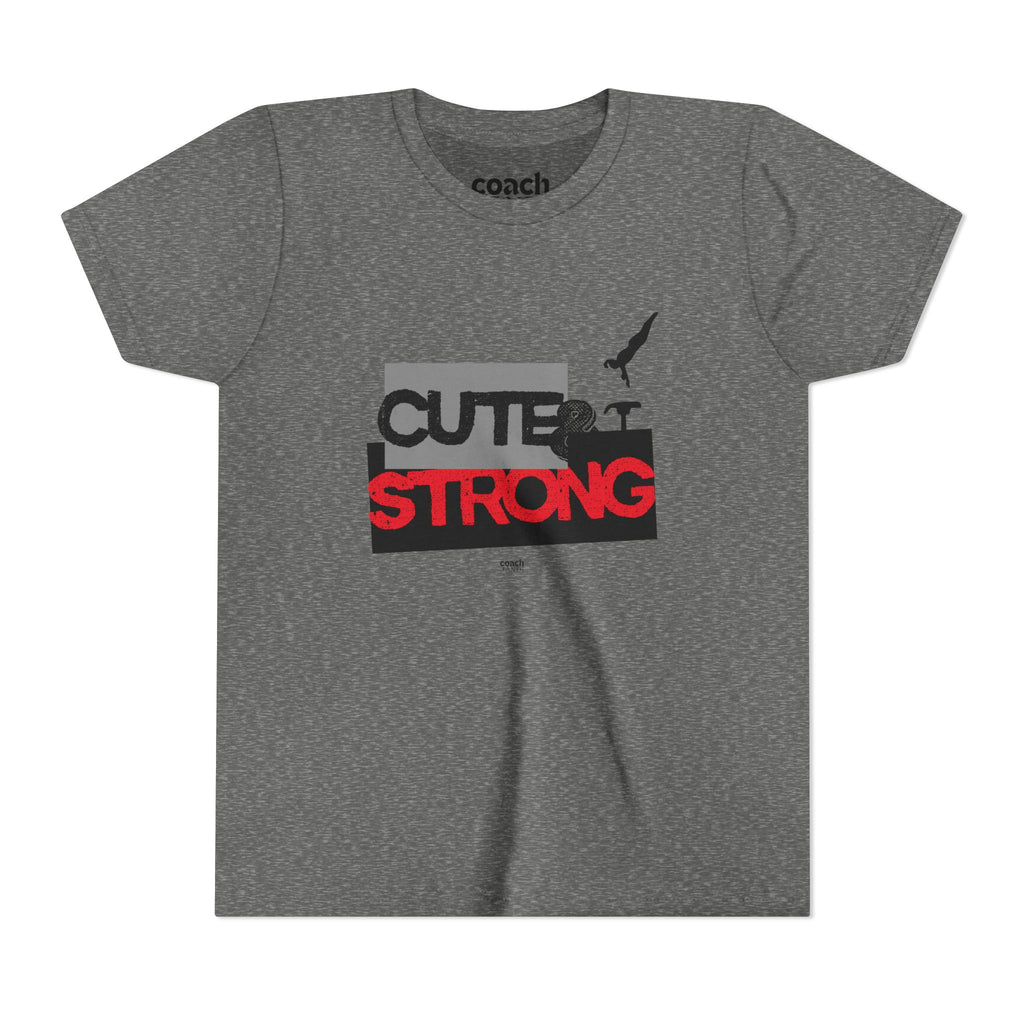 Cute & Strong Youth Short Sleeve Tee - Red/Black
