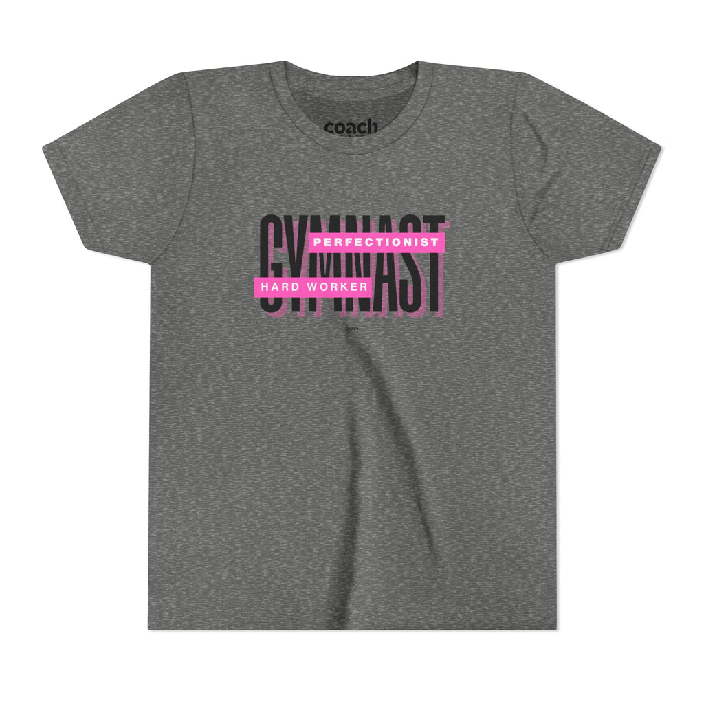 Gymnast Hard Worker Tshirt - Pink (Youth)
