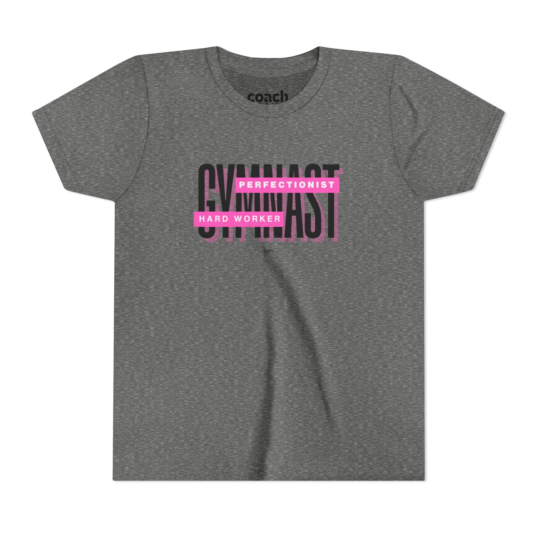 Gymnast Hard Worker Tshirt - Pink (Youth)