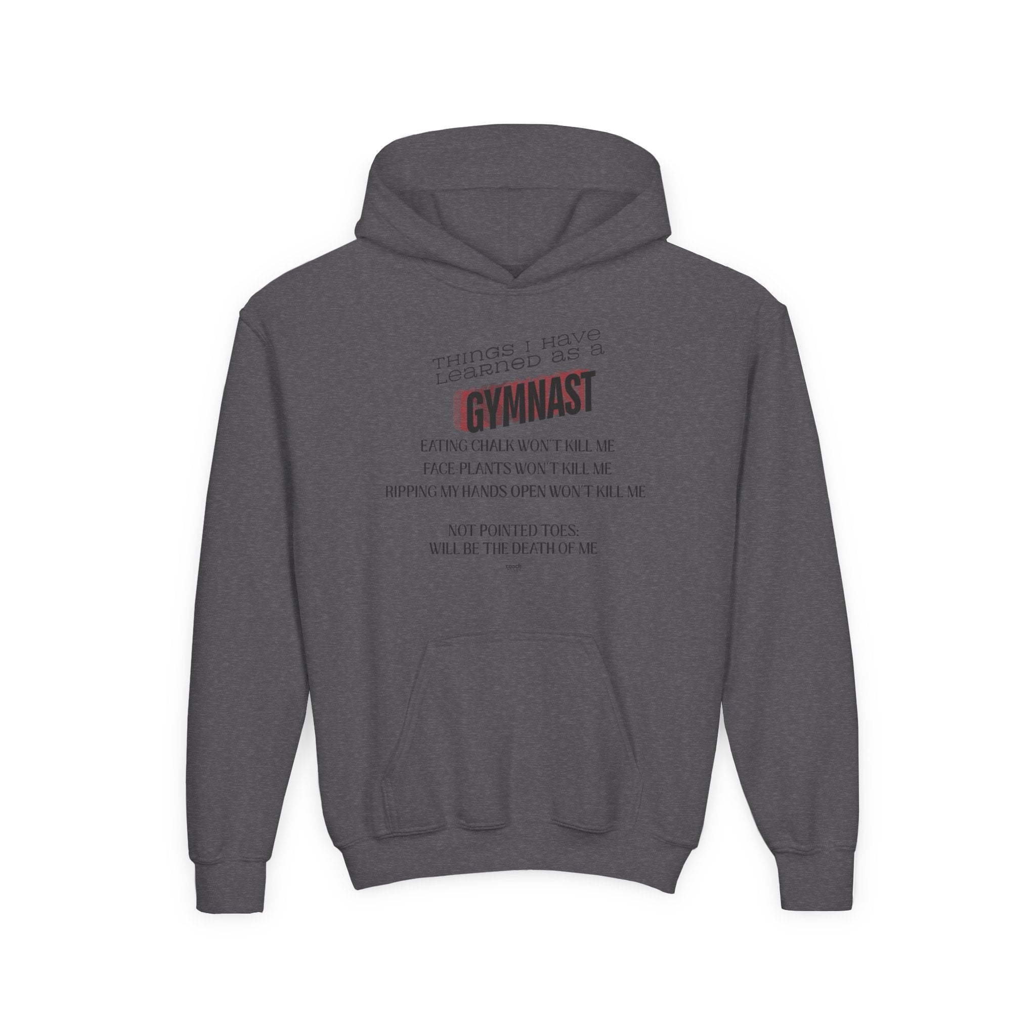 Things I learned as a Gymnast Hoodie - Red (Youth)