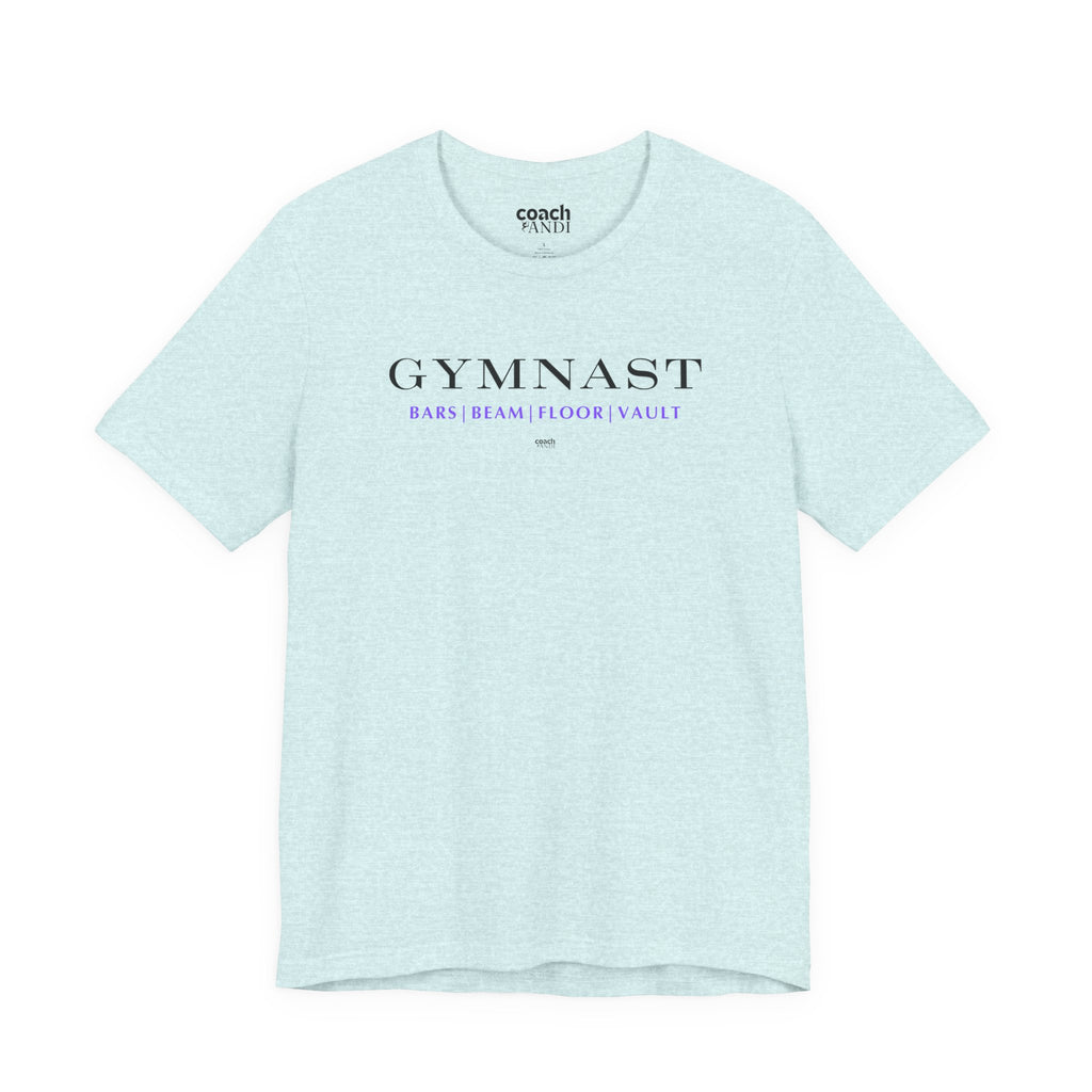GYMNAST (Bars Beam Floor Vault) Tshirt - Purple (Adult)