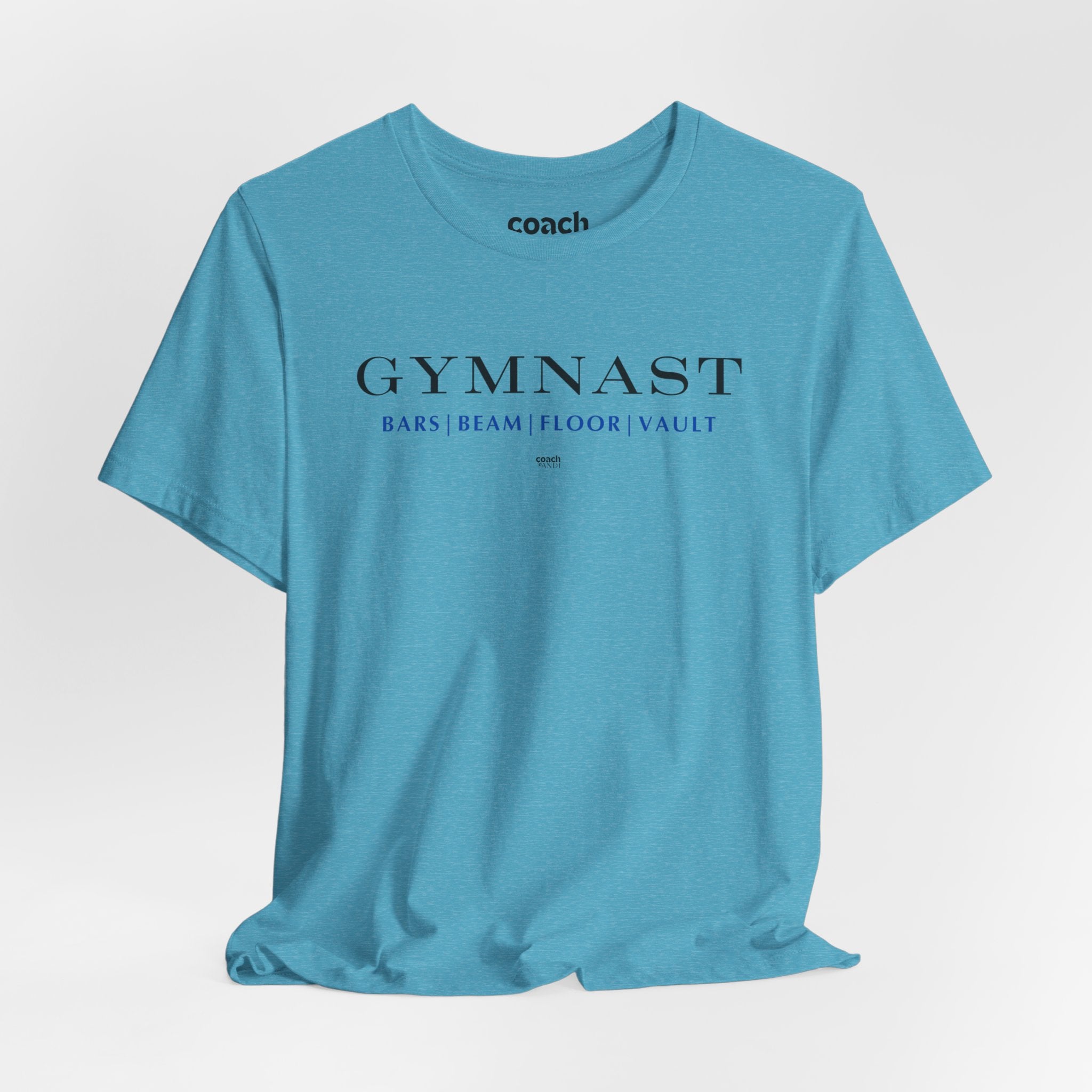 GYMNAST (Bars Beam Floor Vault) Tshirt - Blue (Adult)