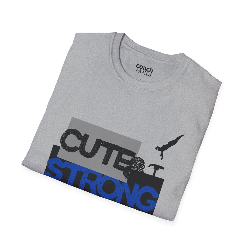 Cute & Strong Tshirt - Blue/Black (Adult)
