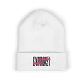 GYMNAST Pink White Knit Winter Hat