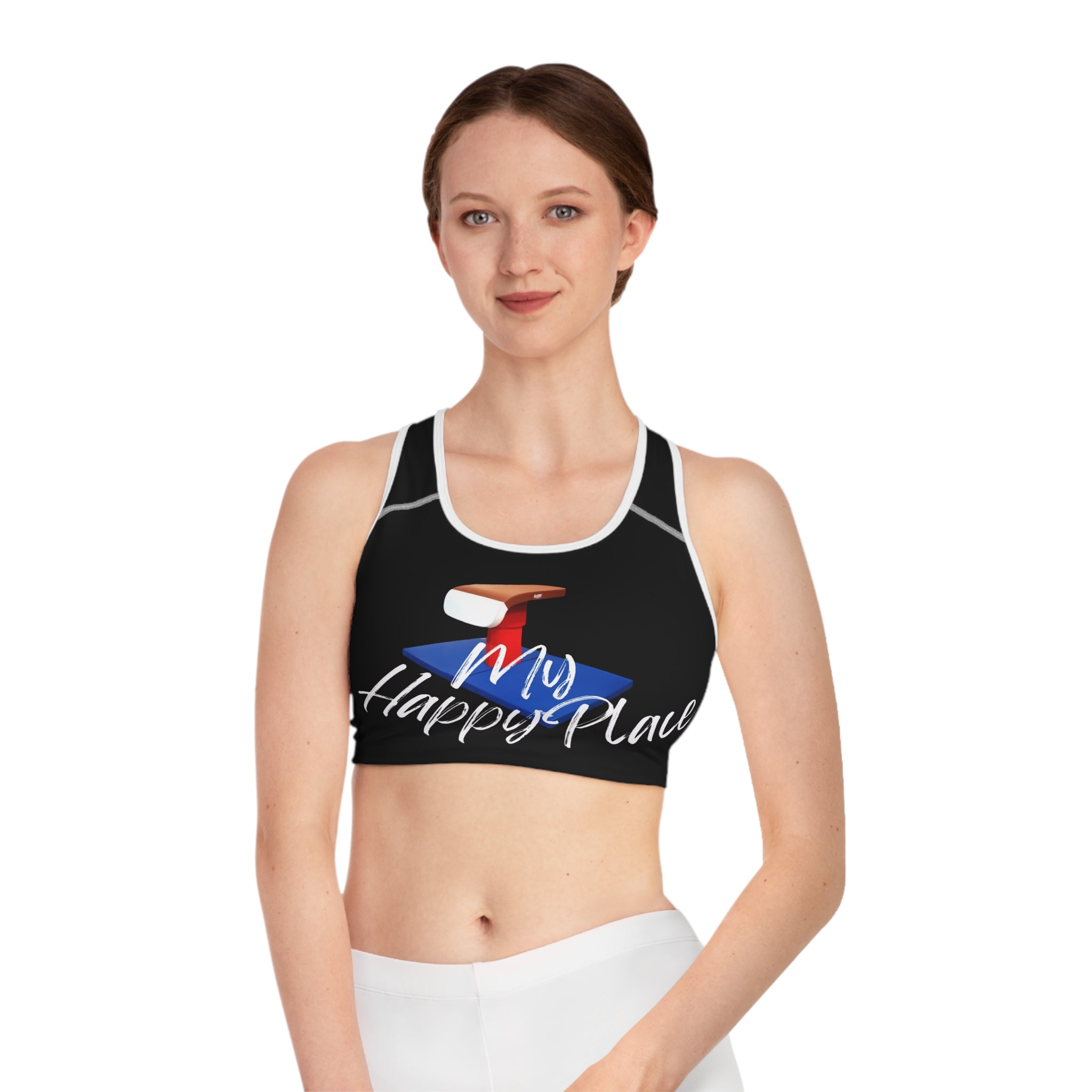 My Happy Place-Vault (Sports Bra (AOP)