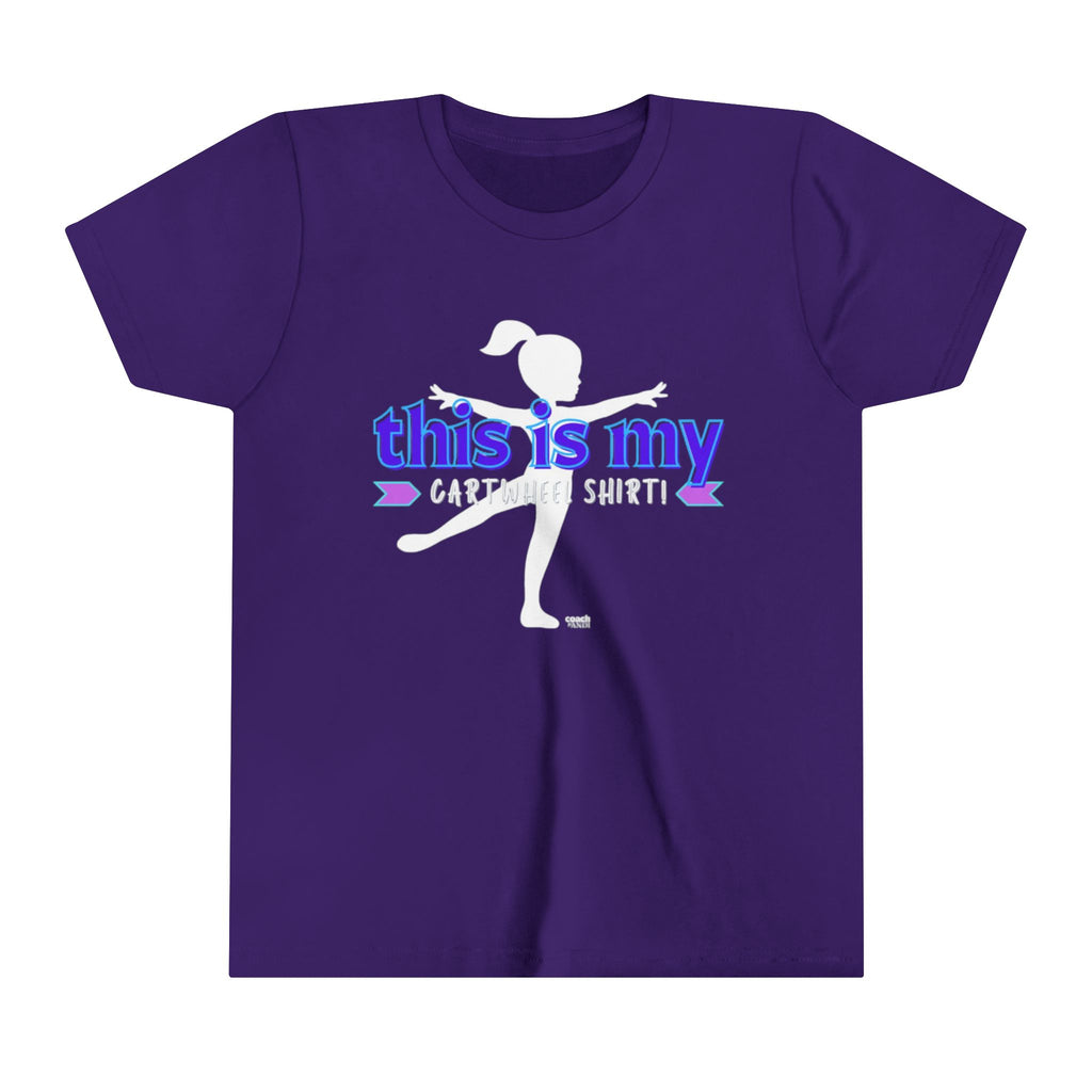 My Cartwheel Shirt-Purple/Turquoise (Youth Short Sleeve Tee)