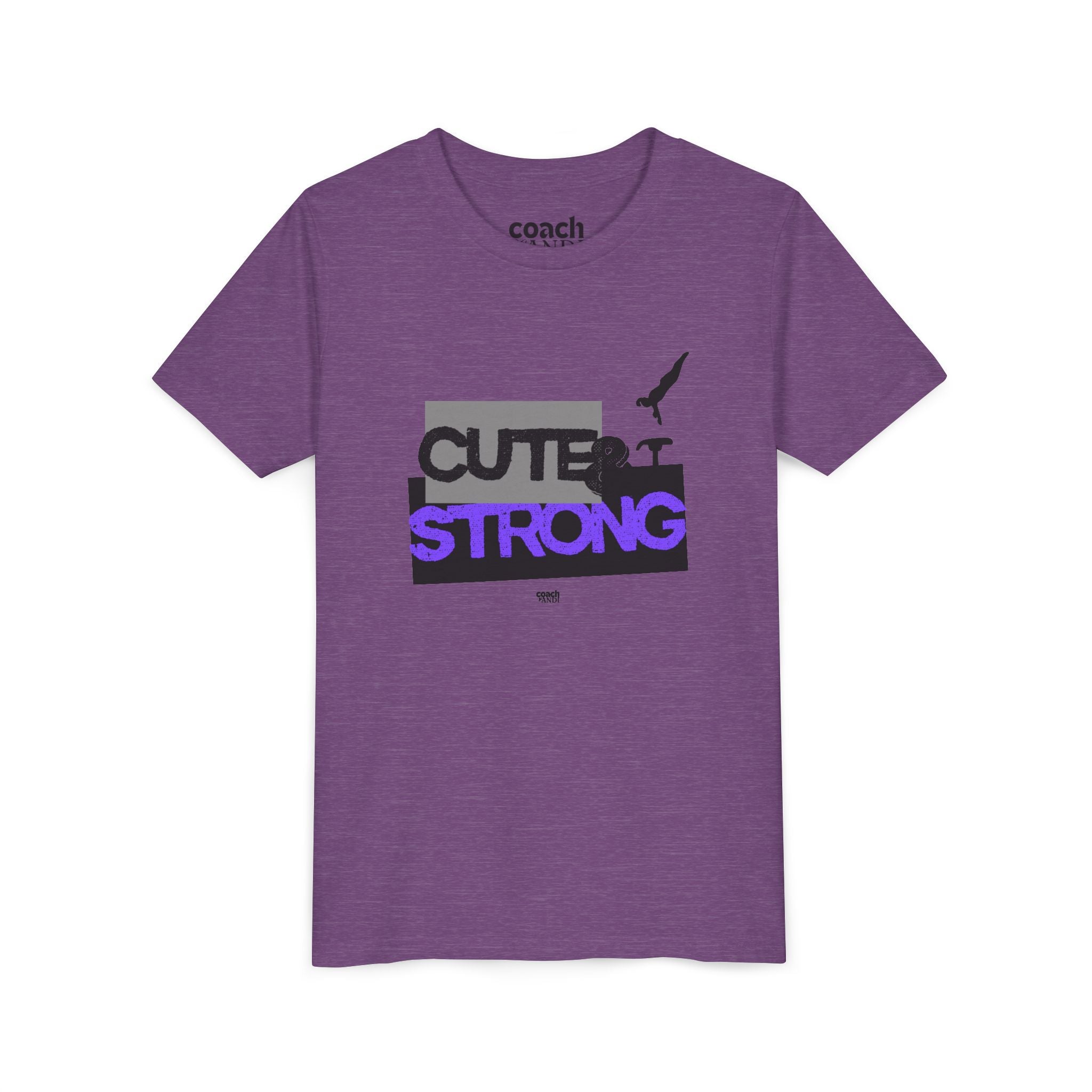 Cute & Strong Youth Short Sleeve Tee - Purple/Black